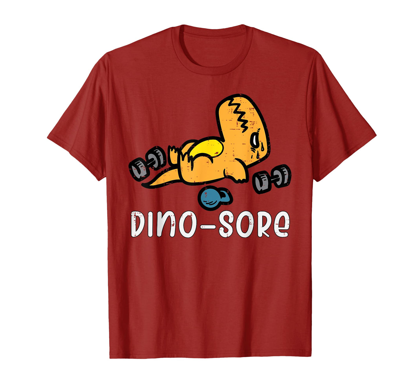Gym Workout Dino Sore Exercise Fitness Boys Kids Women Men T-Shirt