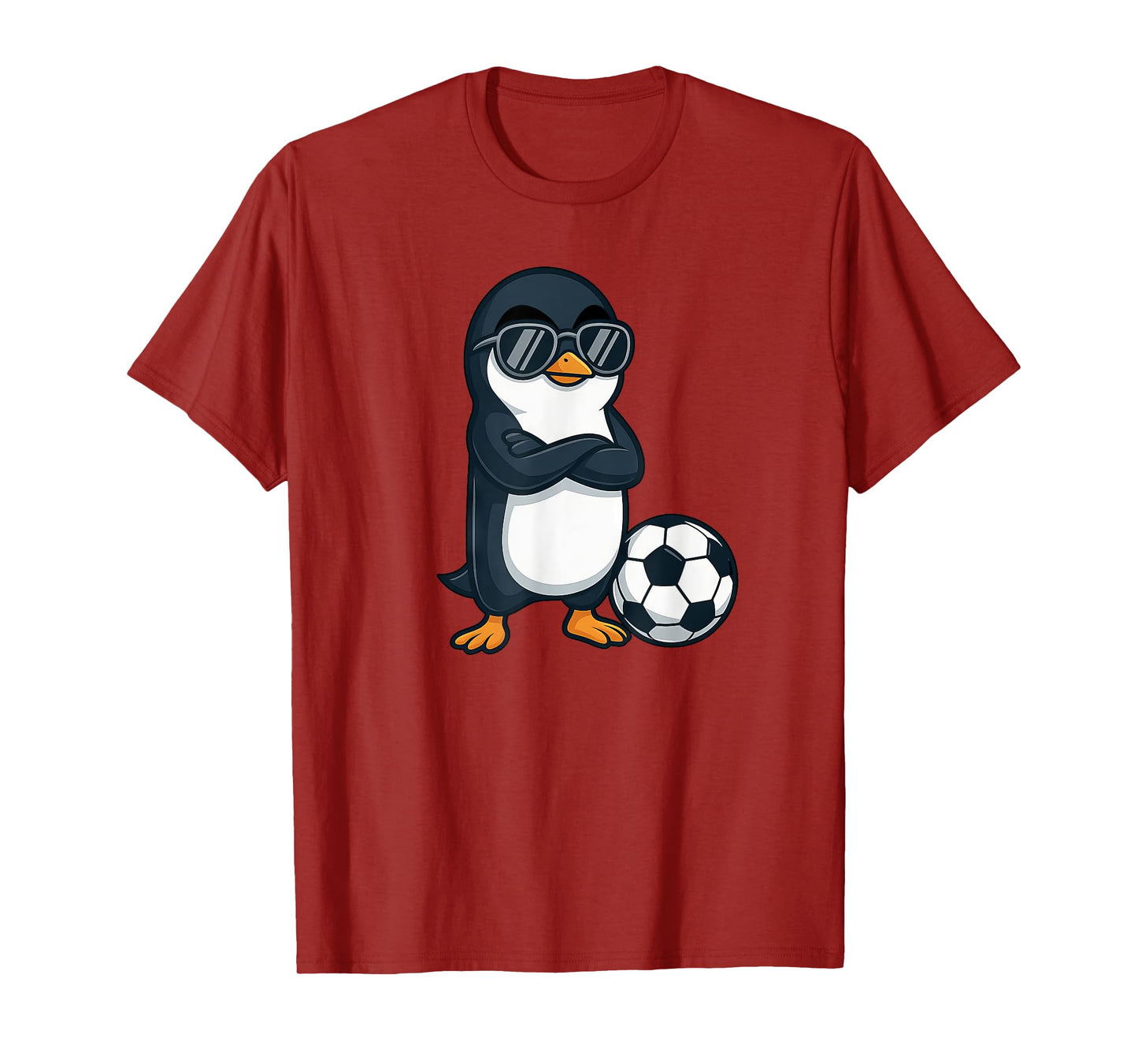 Cool Cartoon Penguin Soccer Player T-Shirt