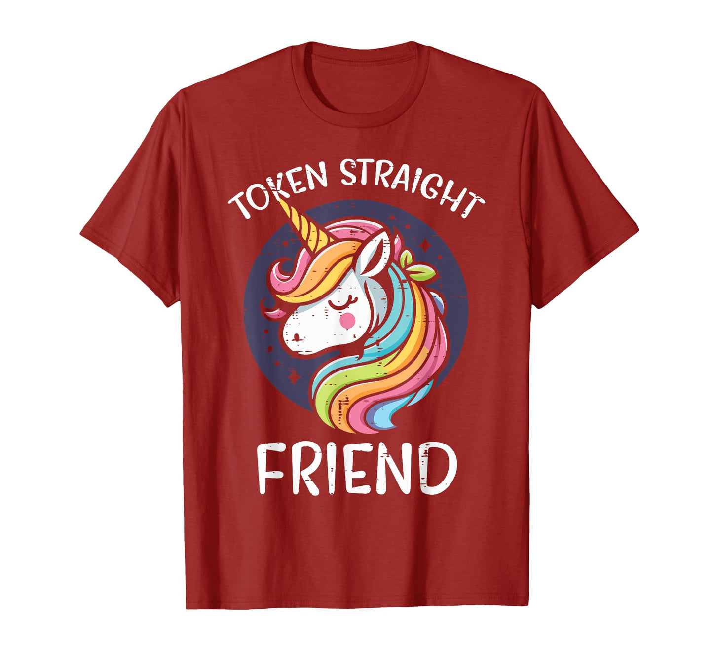 Gay Pride Straight Unicorn LGBTQ Ally Rainbow Women Girls T-Shirt