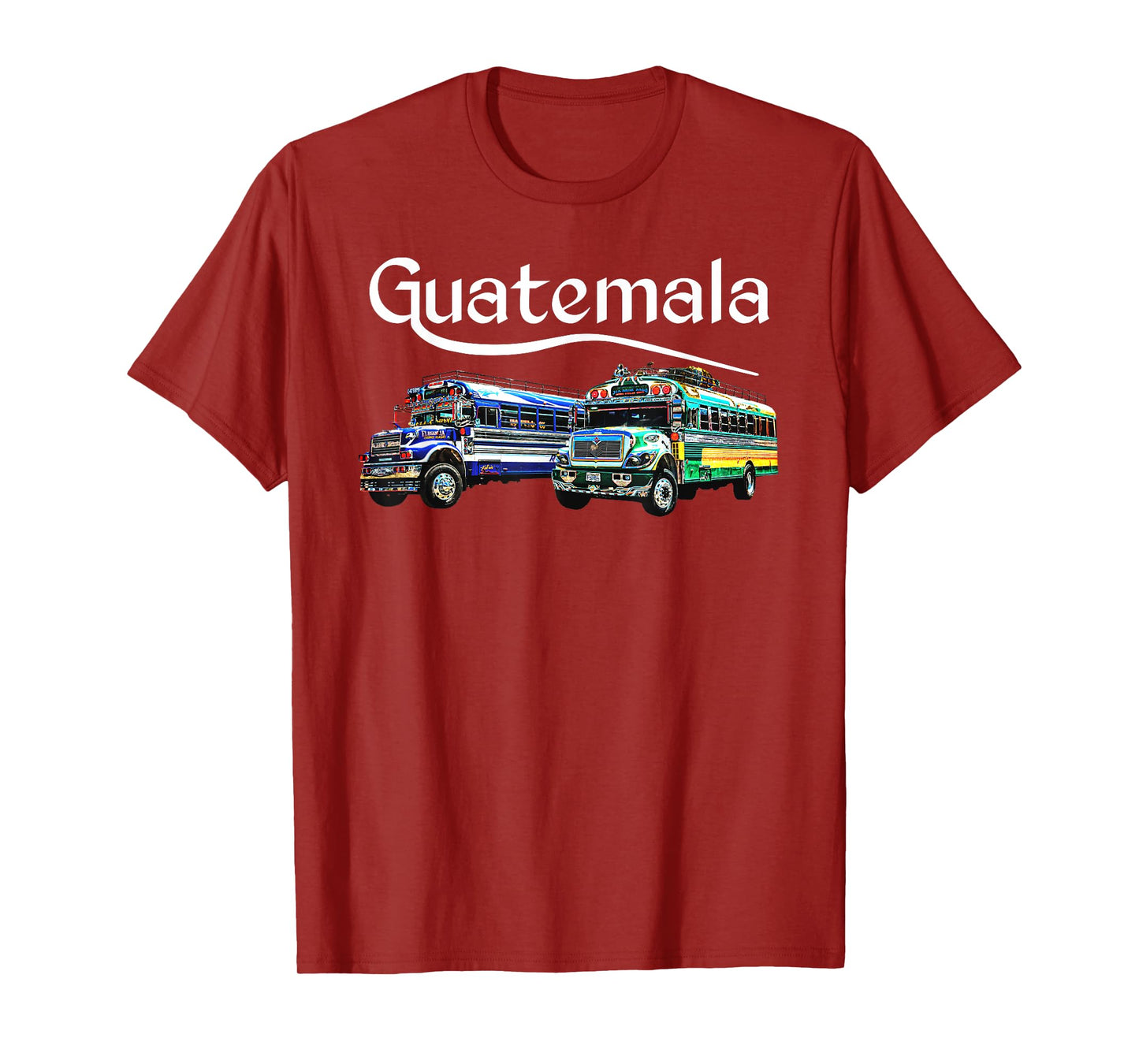 Chicken Bus Guatemala Chapin Quetzal Antigua Tikal Maya 502 T-Shirt