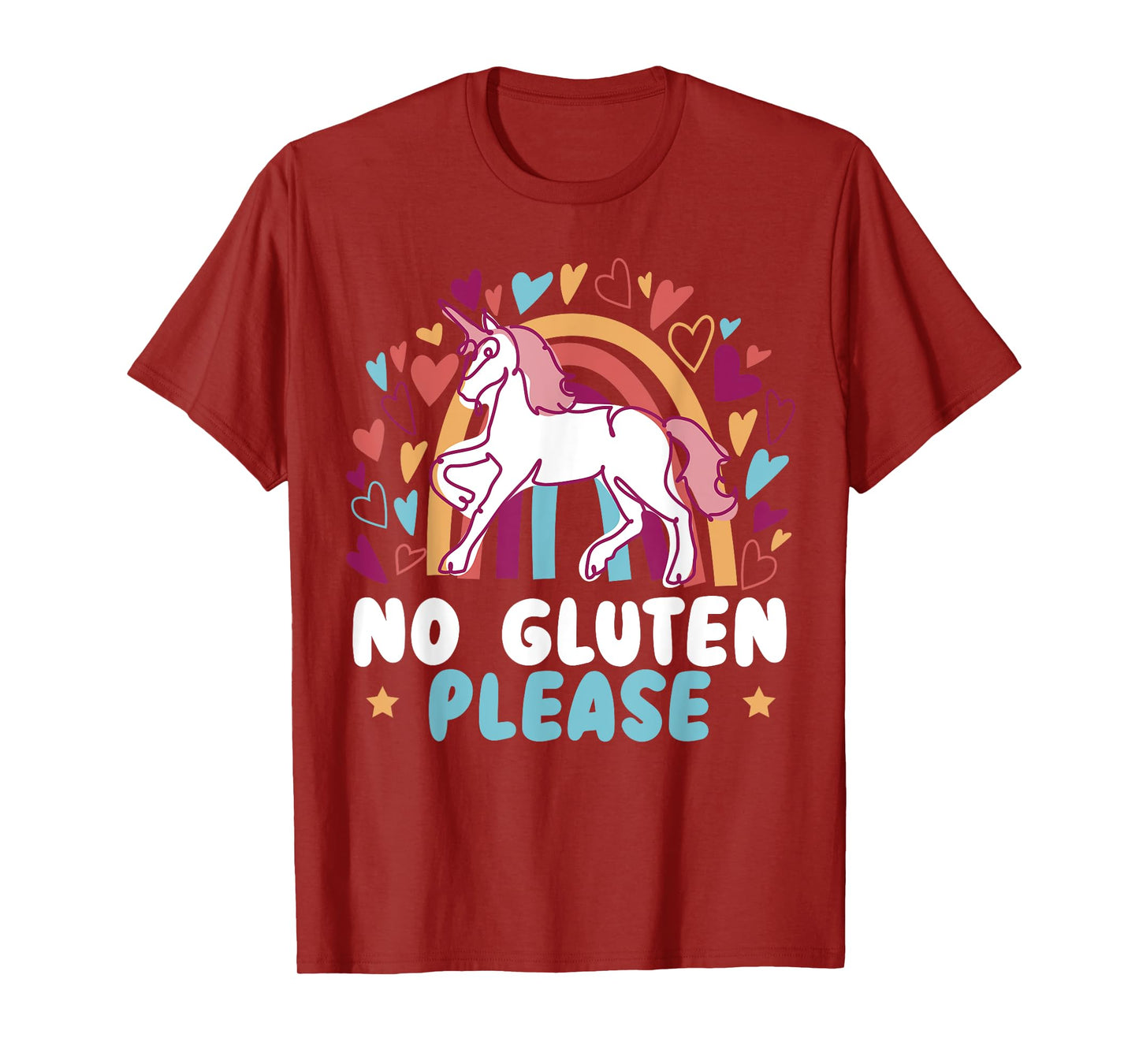 No Gluten Please Unicorn Celiac Disease Awareness Month T-Shirt