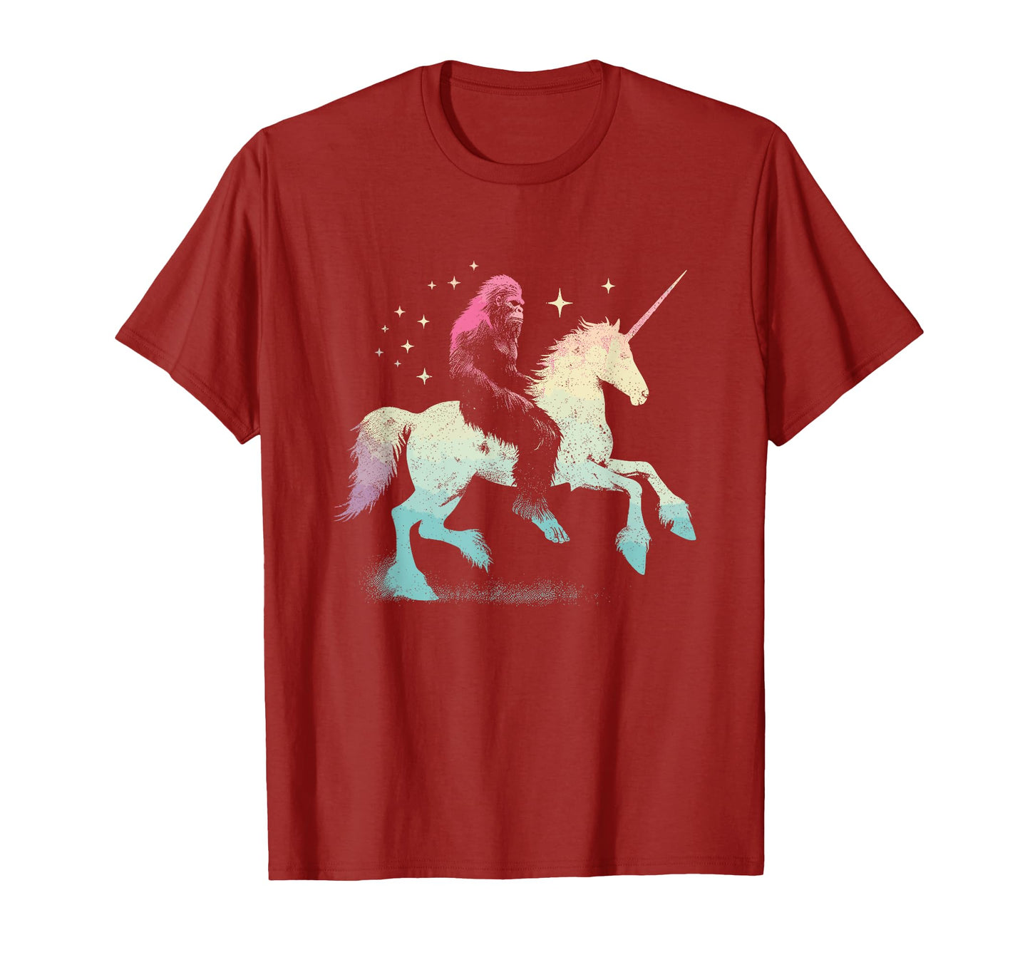 Bigfoot Riding A Unicorn - Funny Graphic Sasquatch Lover T-Shirt