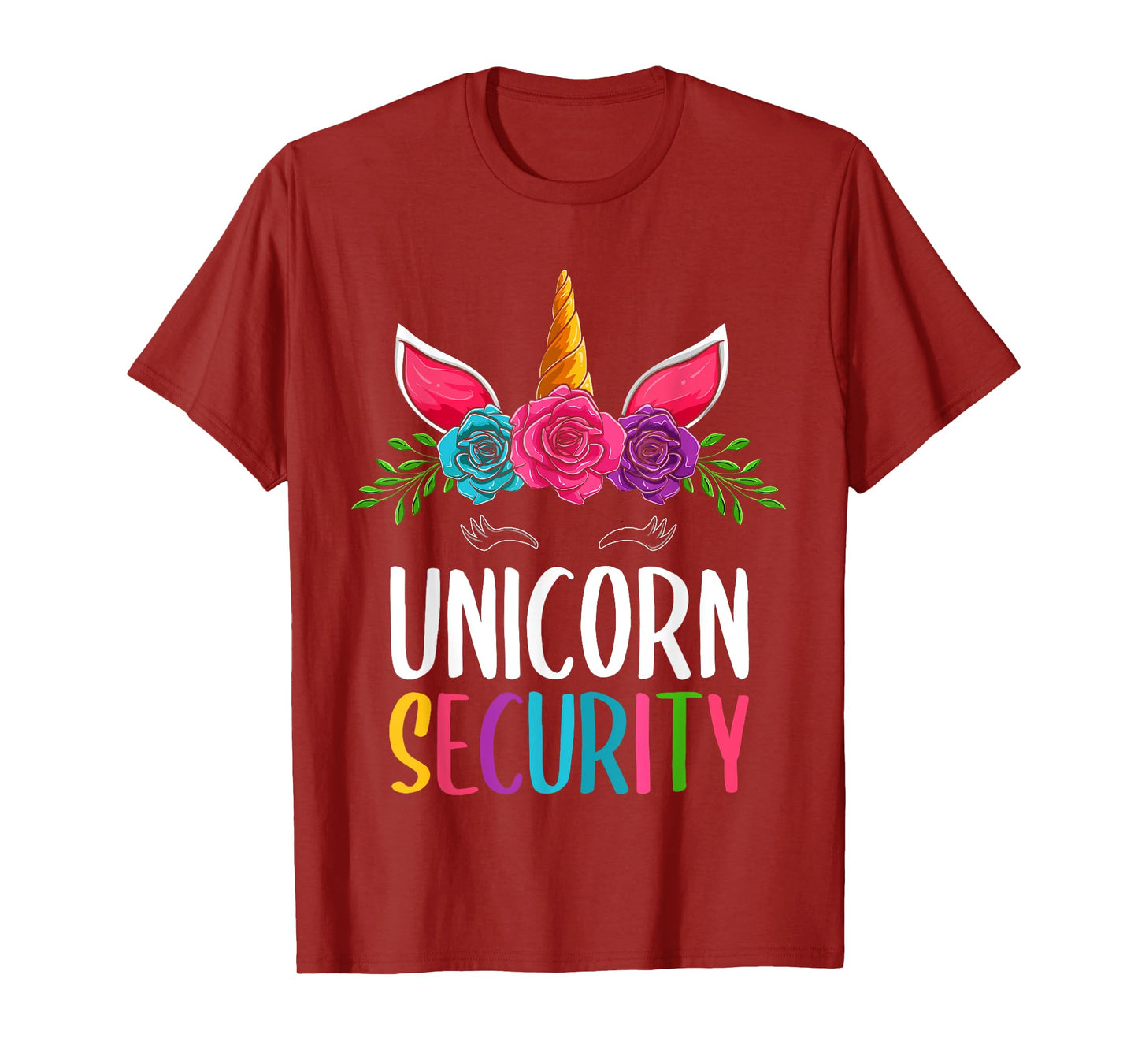 Cute Halloween Unicorn Costumes, Dad Mom Unicorn Security T-Shirt