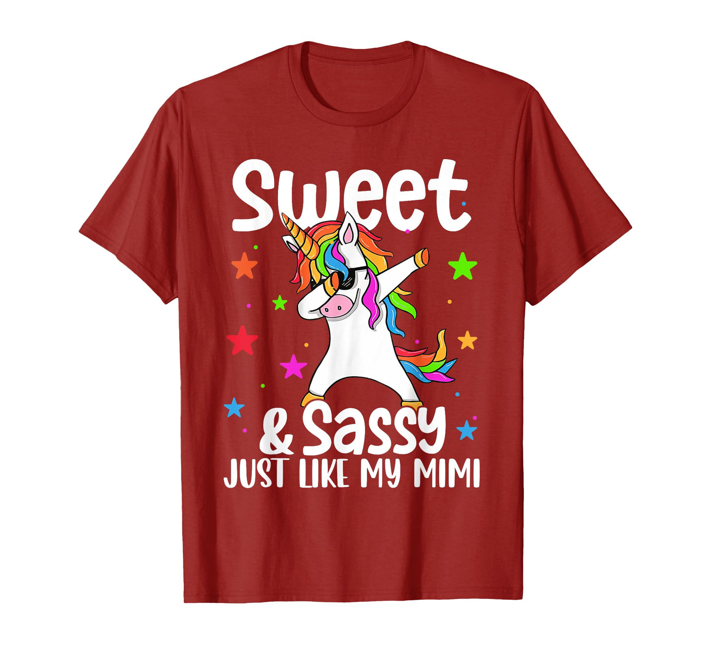 Sassy Like My Mimi Dabbing Unicorn Cute Grandma T-Shirt