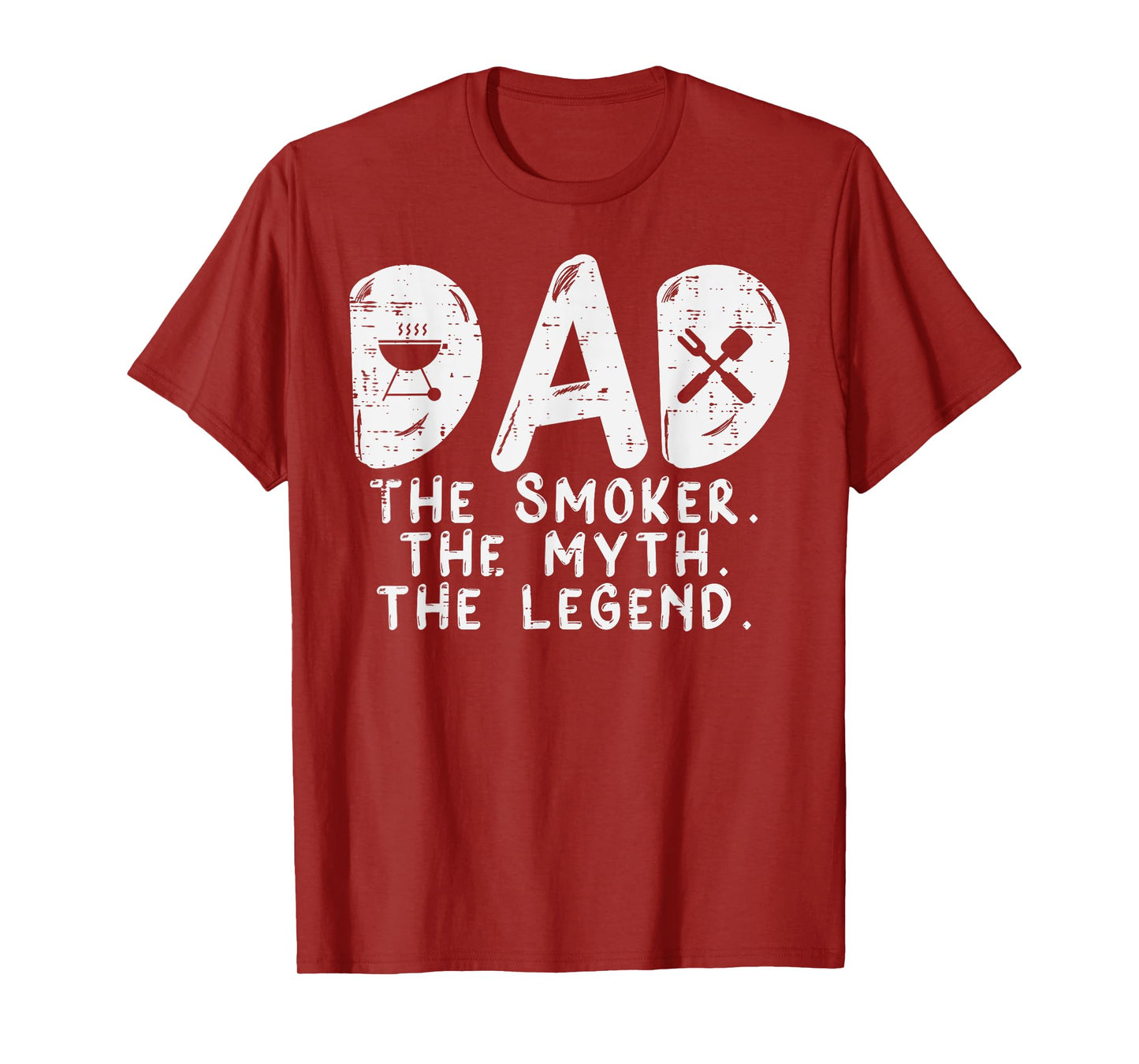Dad Smoker Myth Legend Bbq Grilling Smoking Father Daddy Men T-Shirt