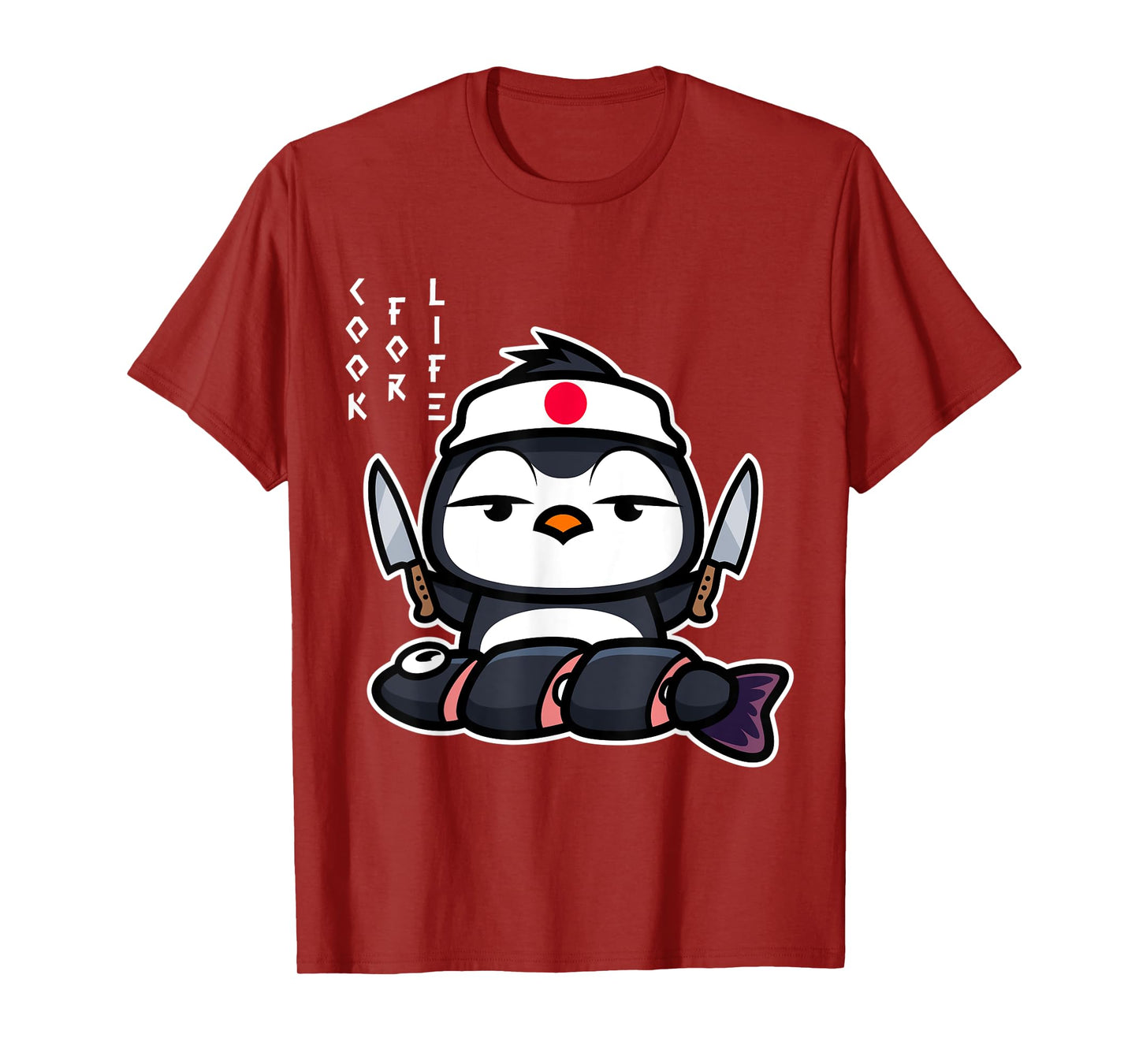 Japanese Penguin Cook Asian Food Funny T-Shirt