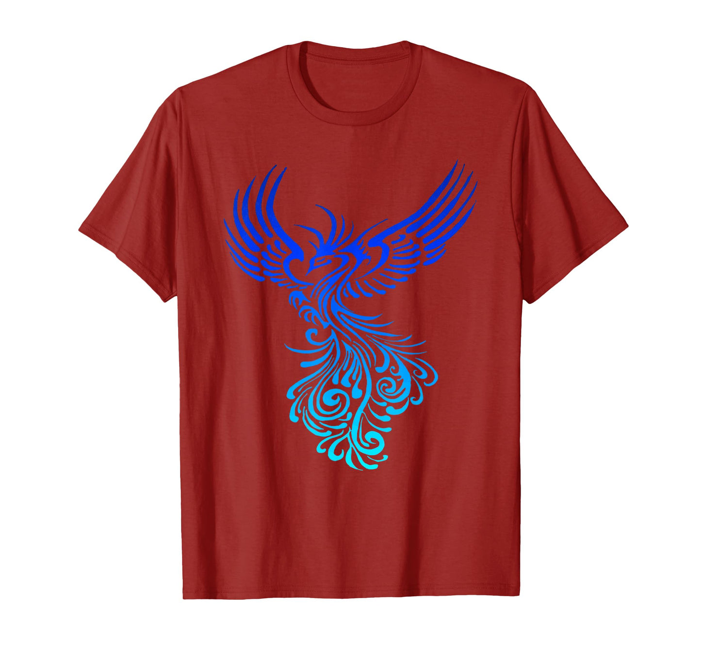 Artistic Phoenix Yellow Blue Aqua Blend T-Shirt