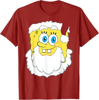 Spongebob SquarePants Large Santa Clause Christmas T-Shirt T-Shirt