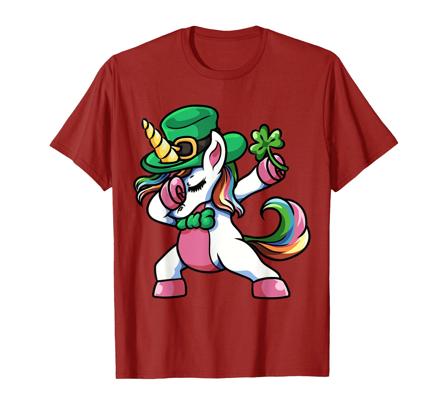 St Patricks Day Dabbing Unicorn Lepricorn Shirt Irish Girls. T-Shirt