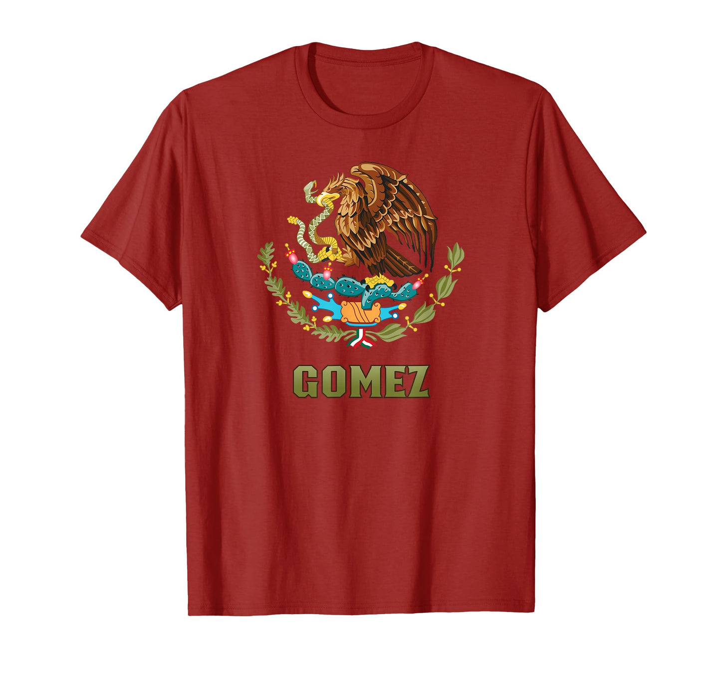 Gomez Nombre Last Name Mexican Flag Mexico Emblem T-Shirt