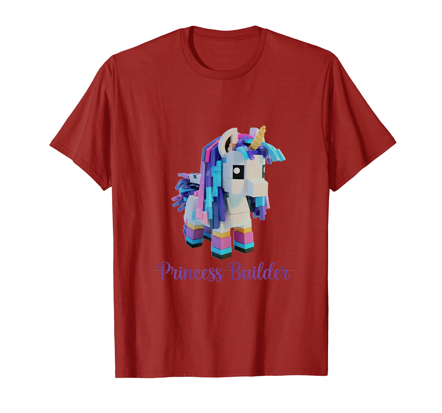 Unicorn Building Blocks Bricks Girl Birthday Gift T-Shirt
