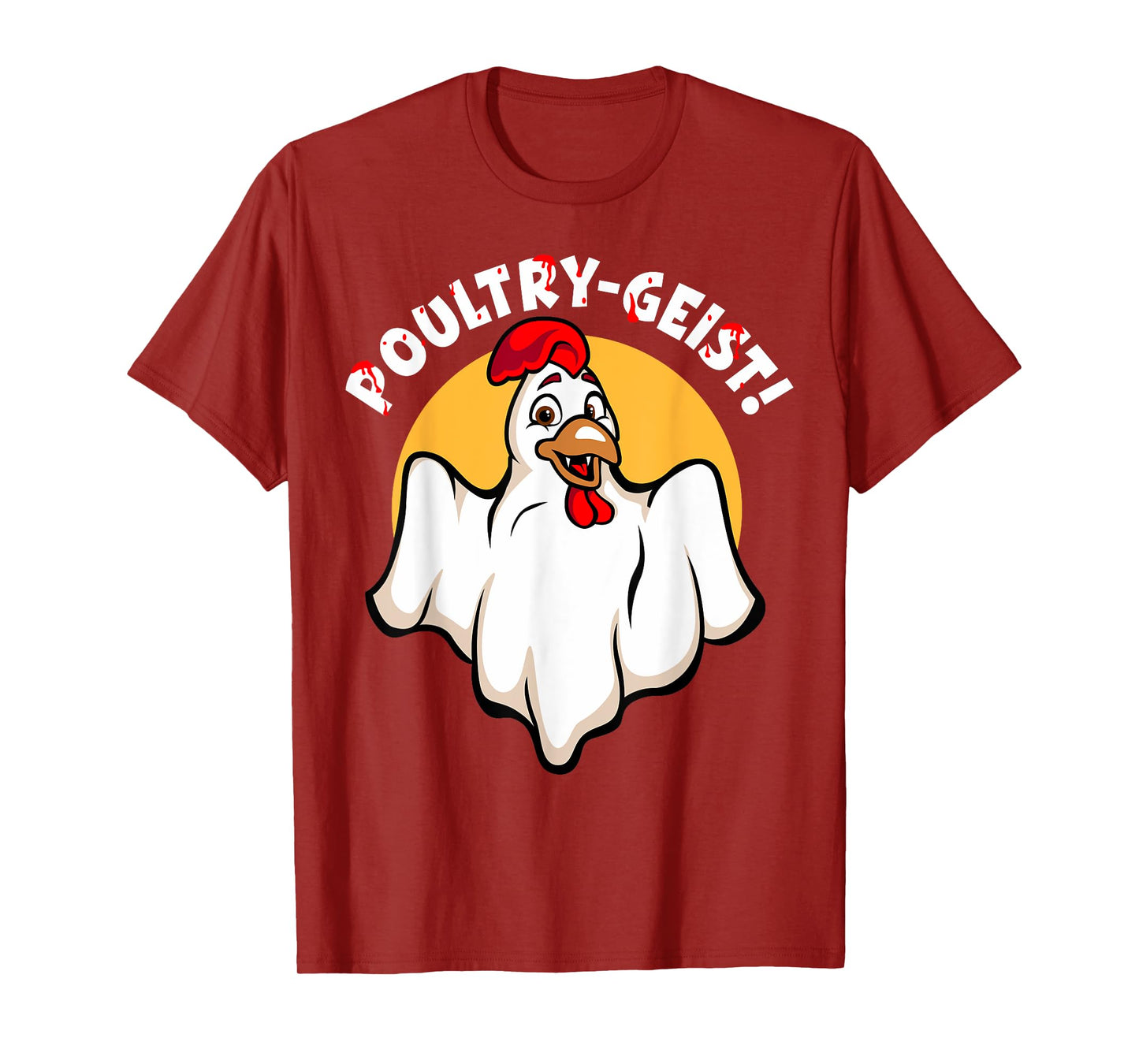 Poultry-Geist Scary Halloween Ghost Chicken T-Shirt