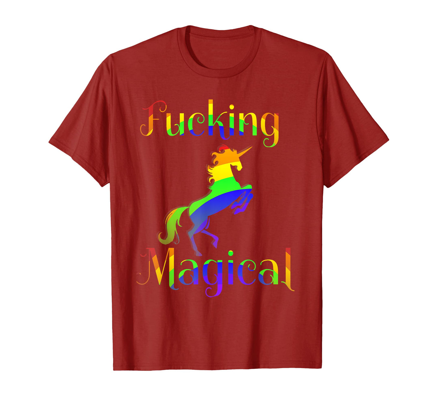 Fucking Magical Rainbow Unicorn Graphic T-shirt T-Shirt