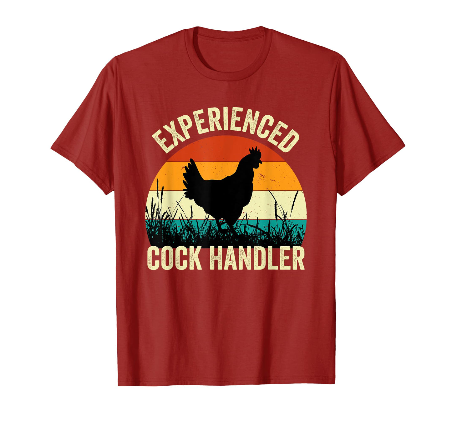 Experienced Cock Handler Funny Chicken Farmer Pun T-Shirt