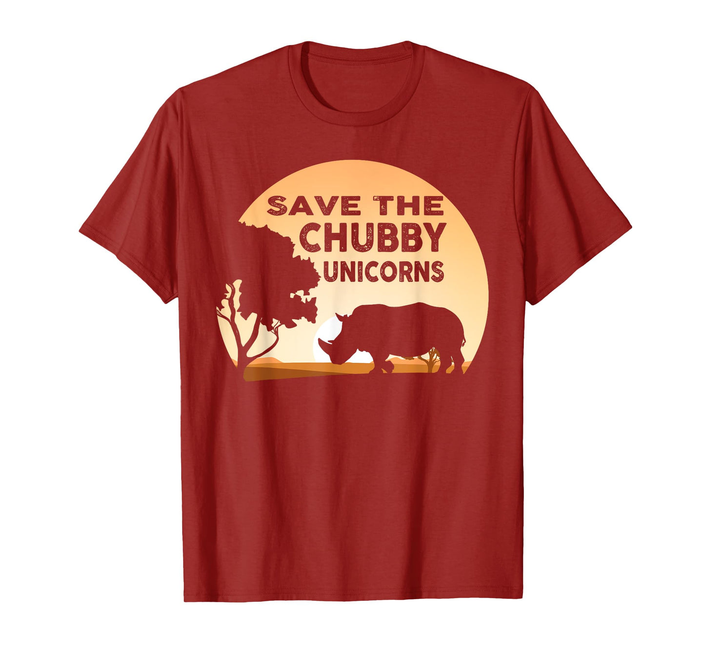 Save The Chubby Unicorns Fat Rhino Funny T-Shirt