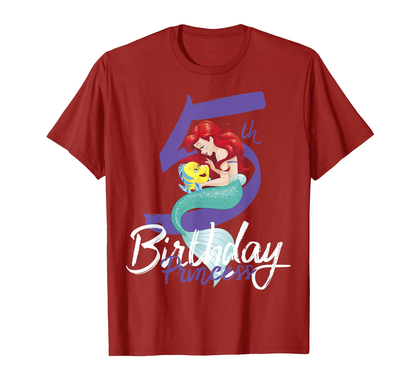 Disney Little Mermaid Ariel 5th Birthday Princess T-Shirt