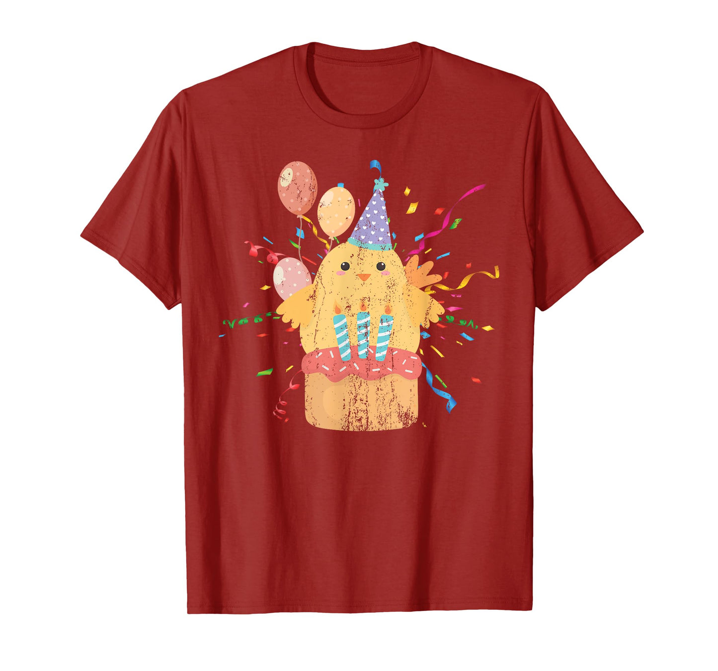 Cute Chicken Birthday Cake Kids Anniversary Party Birthday T-Shirt