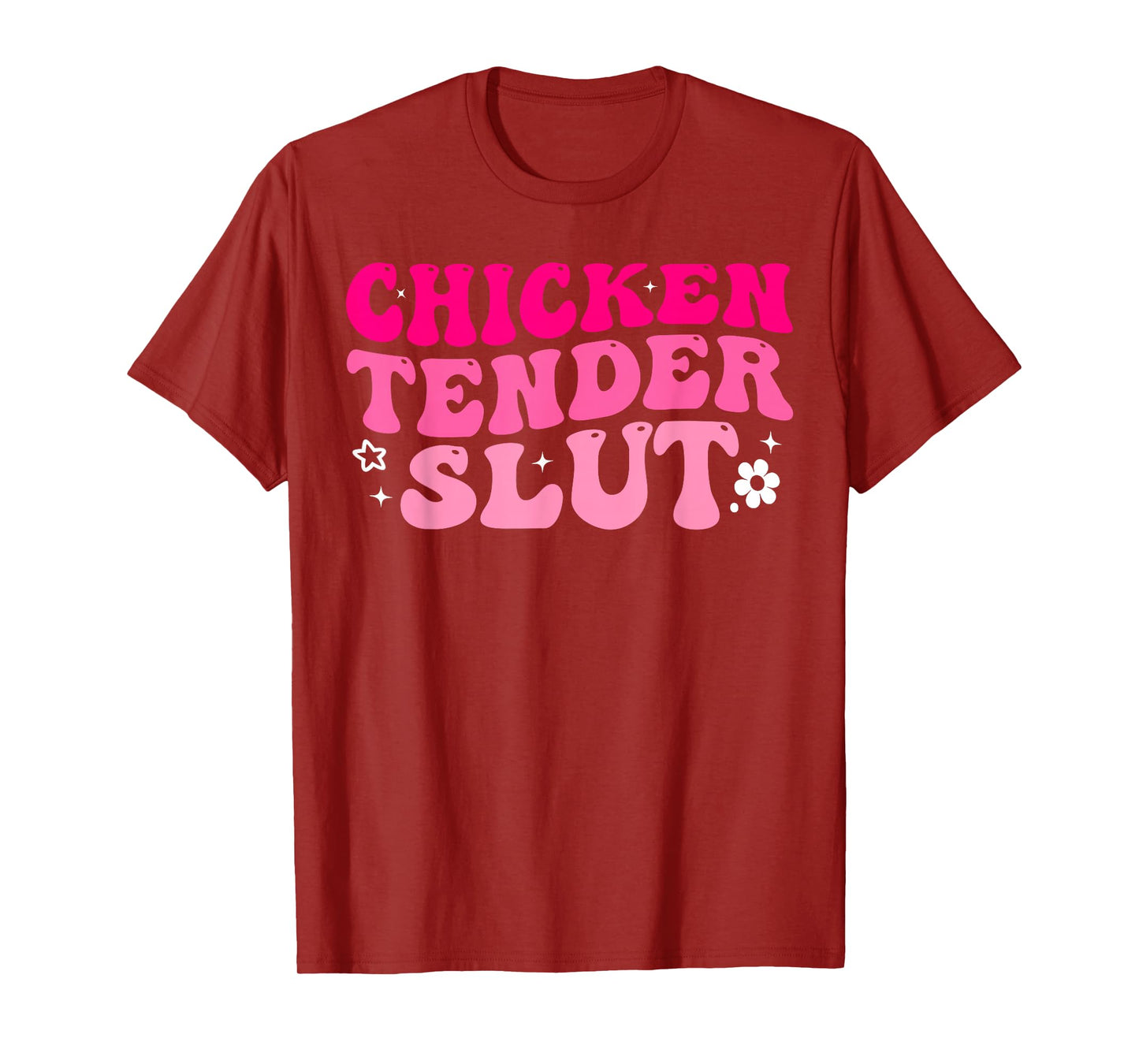 Chicken Tender Slut Funny Chicken Groovy T-Shirt