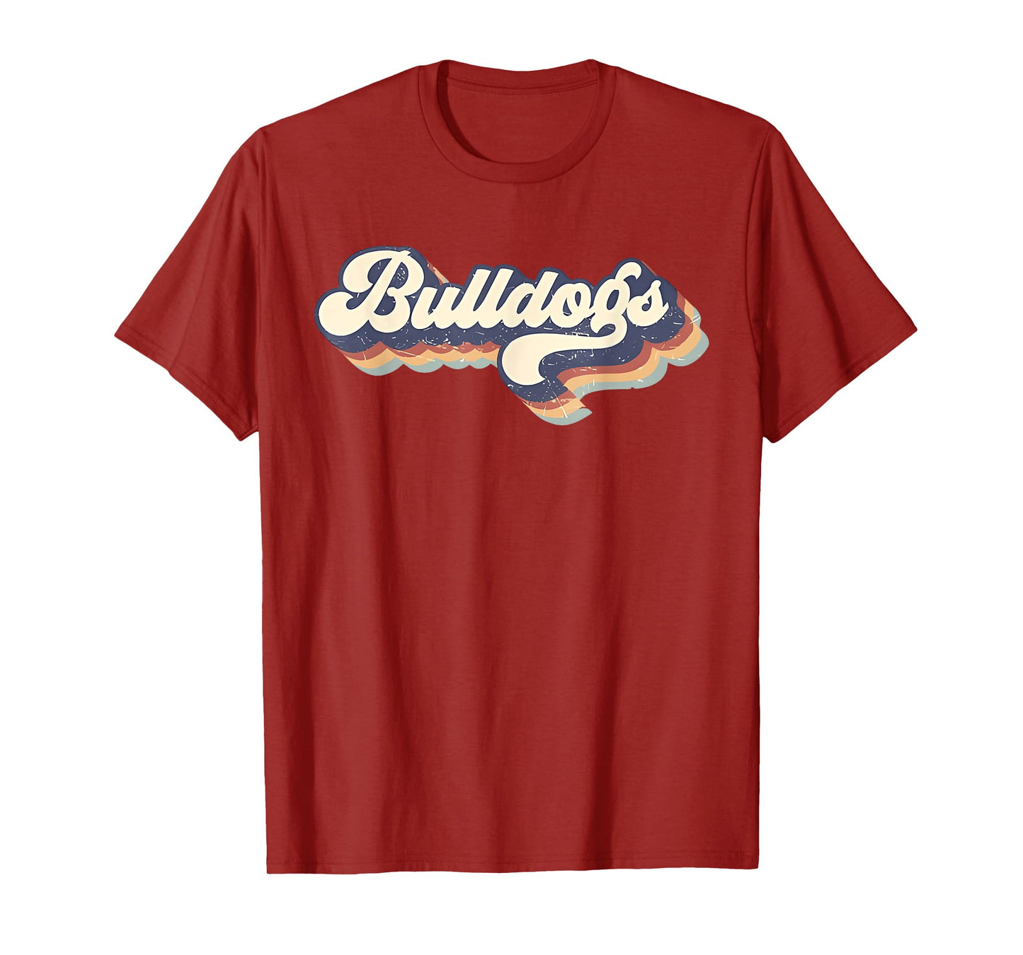 Bulldogs Mascot Retro Back to School Team Spirit T-Shirt