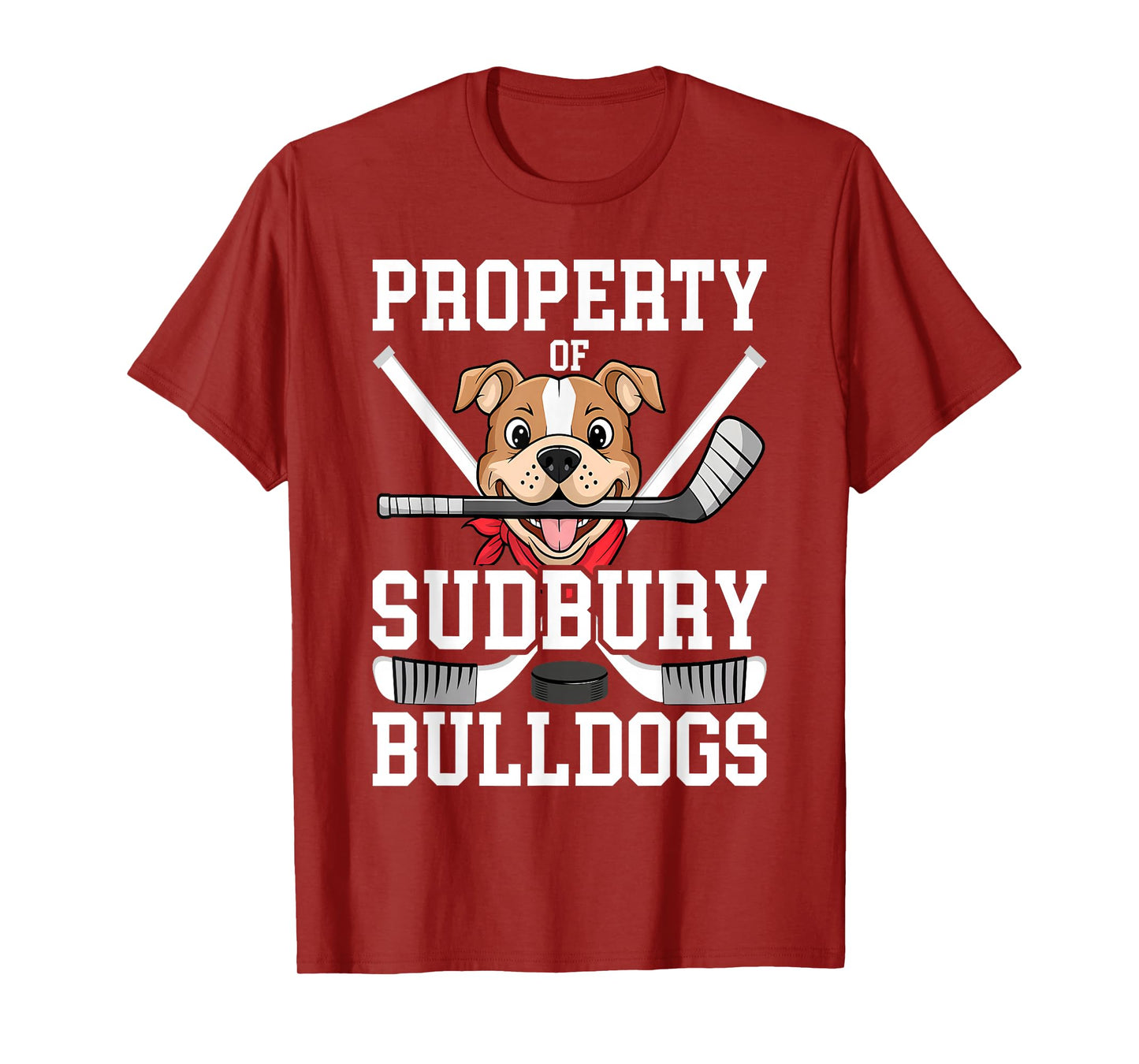 Men Women Property of Sudbury Bulldog Funny T-Shirt