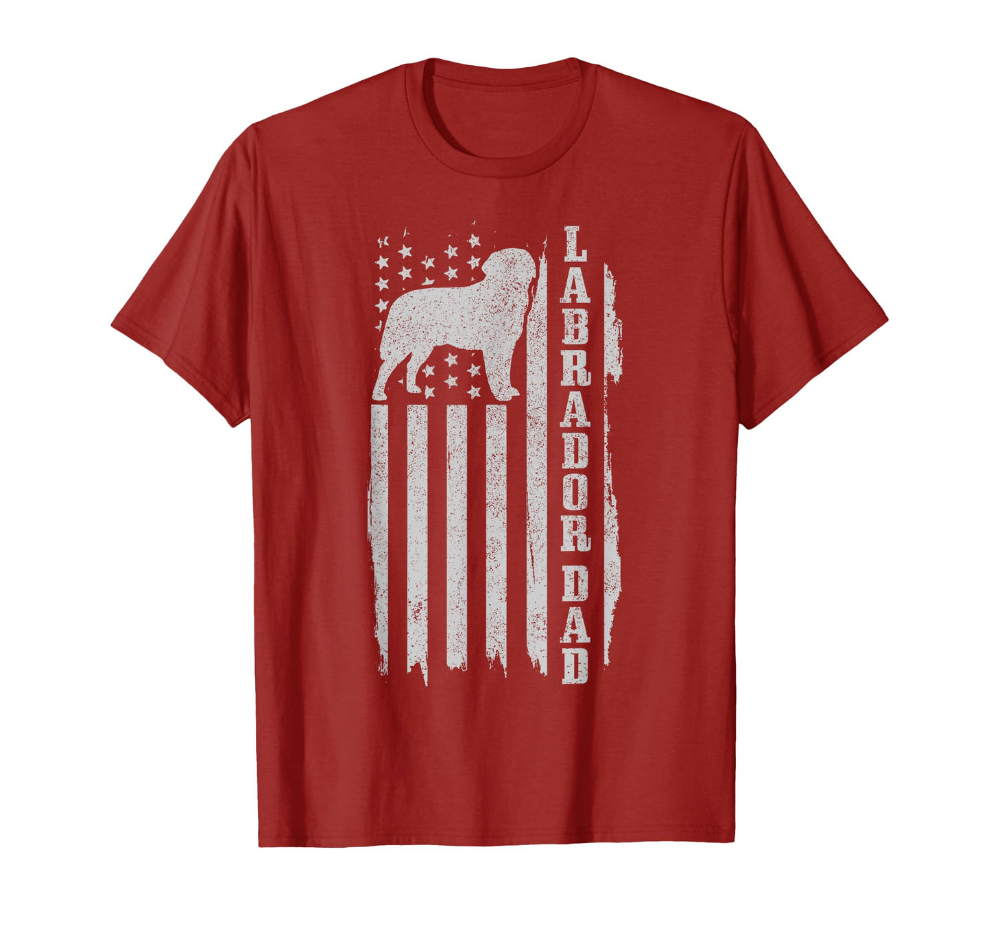 Labrador Dad Vintage American Flag T-Shirt