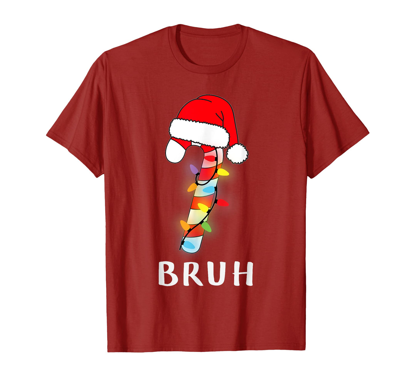 Christmas Candy Cane Crew Bruh, Boy Girl T-Shirt