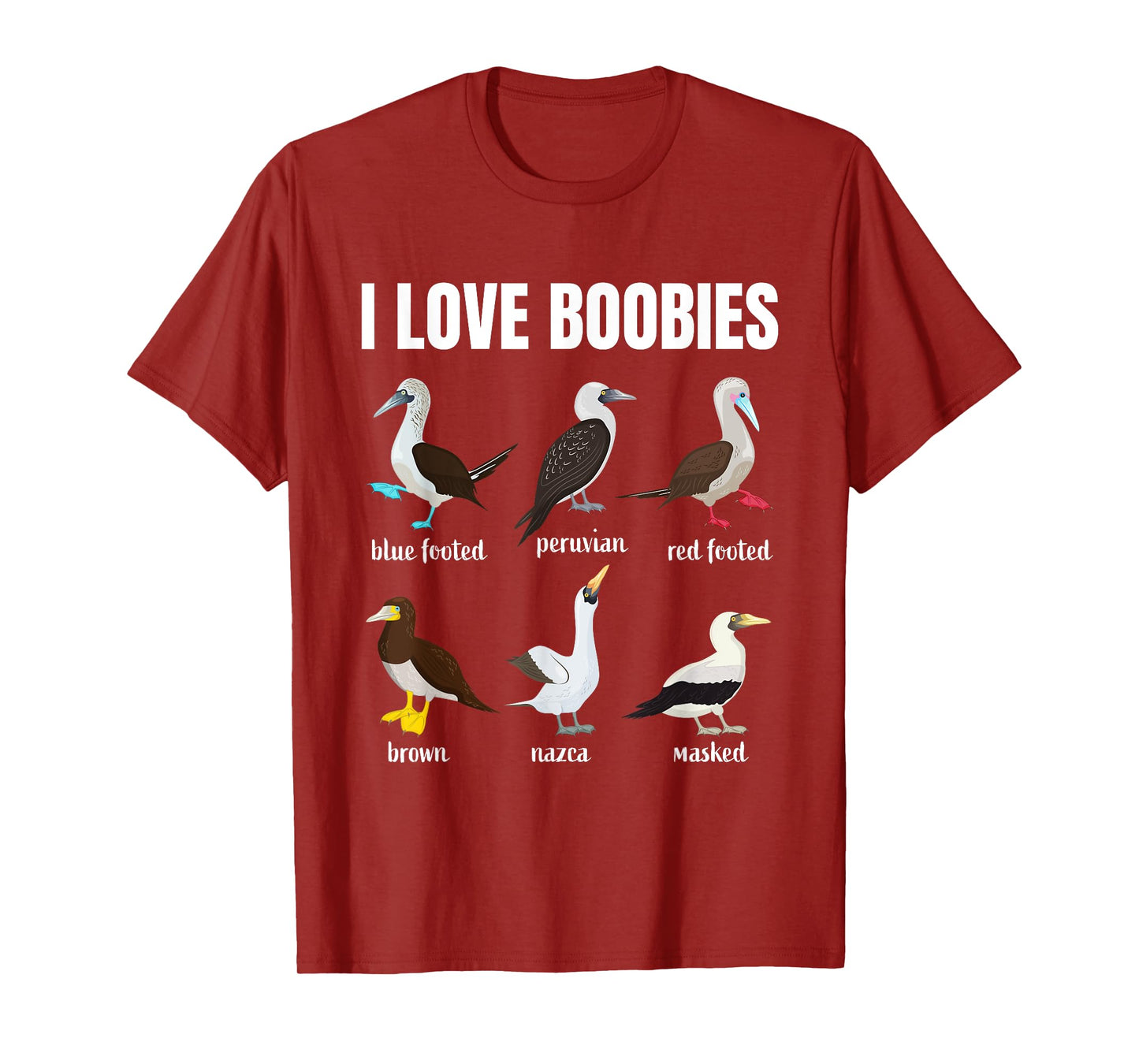 Booby Birds Funny I love Boobies Funny Fathers Day Mens T-Shirt