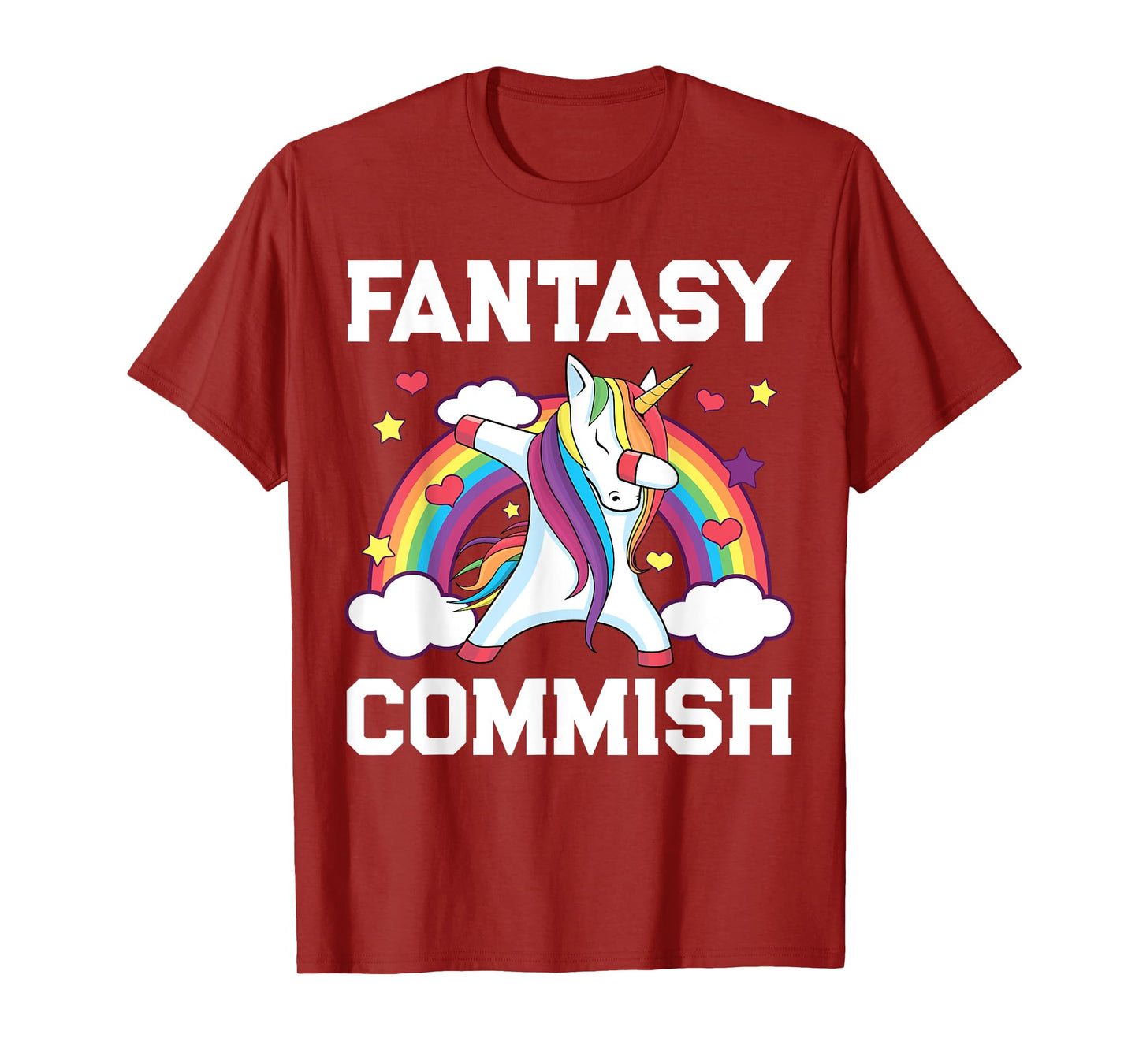 Fantasy Football Commish Funny Dabbing Unicorn Draft Champ T-Shirt