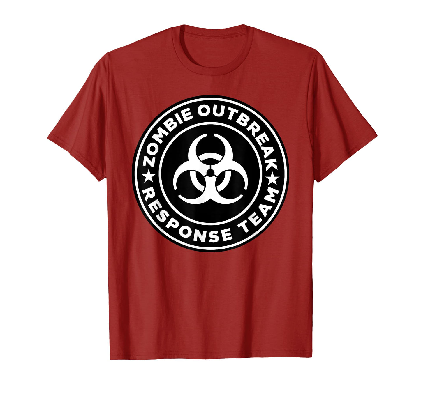 Miftees Halloween Tees Zombie Outbreak Response Team T-Shirt - Men's Black Halloween Zombie T-Shirt - Adult Unisex T-Shirt - Classic Fit Crew Neck Short Sleeve - S