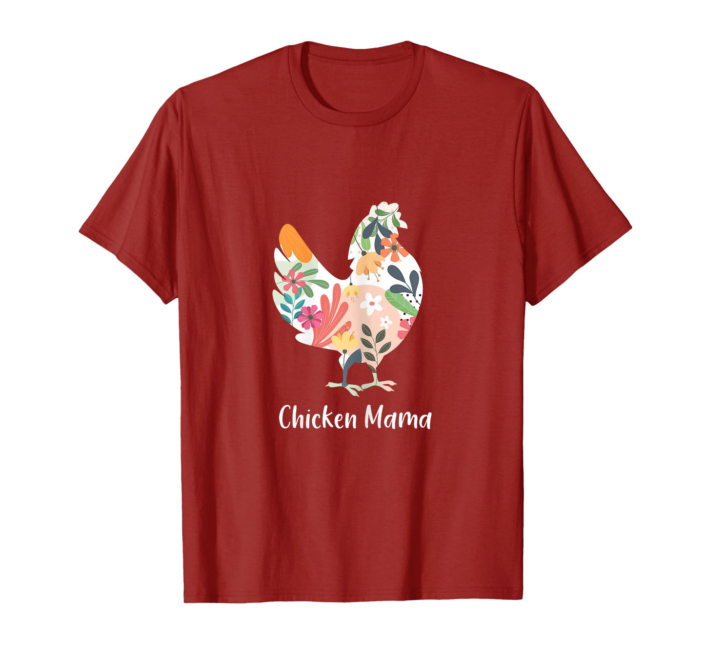 Chicken Mama Flowers Farmer Mother's Day T-Shirt