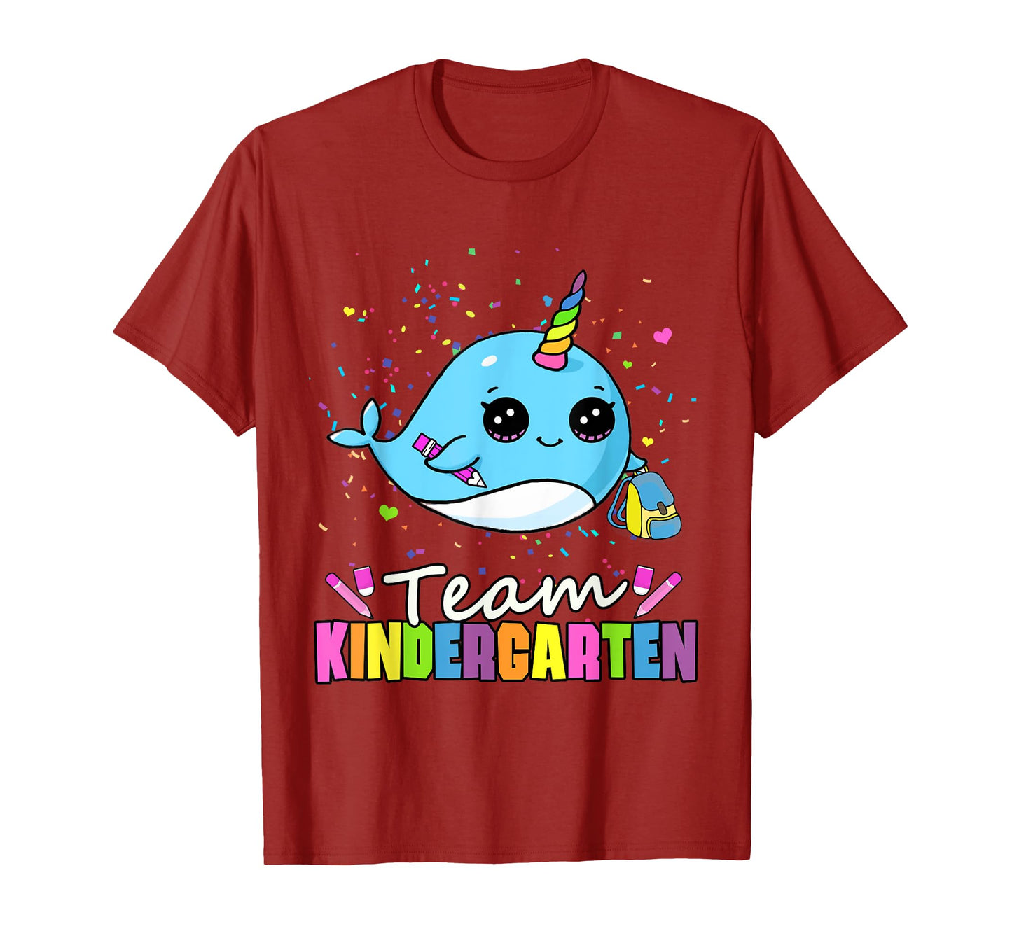 Team Kindergarten Narwhal Kid Kinder Cute Teacher Student T-Shirt