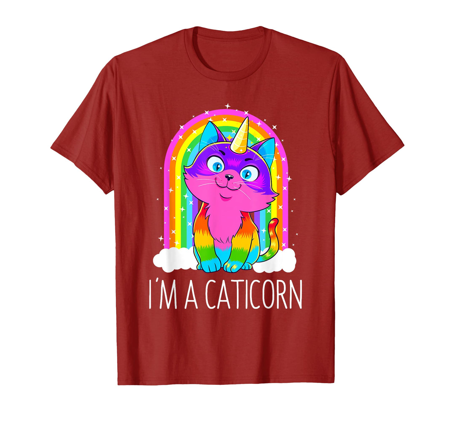 Caticorn Unicorn Cat Girls Women Rainbow Kitty Birthday Gift T-Shirt