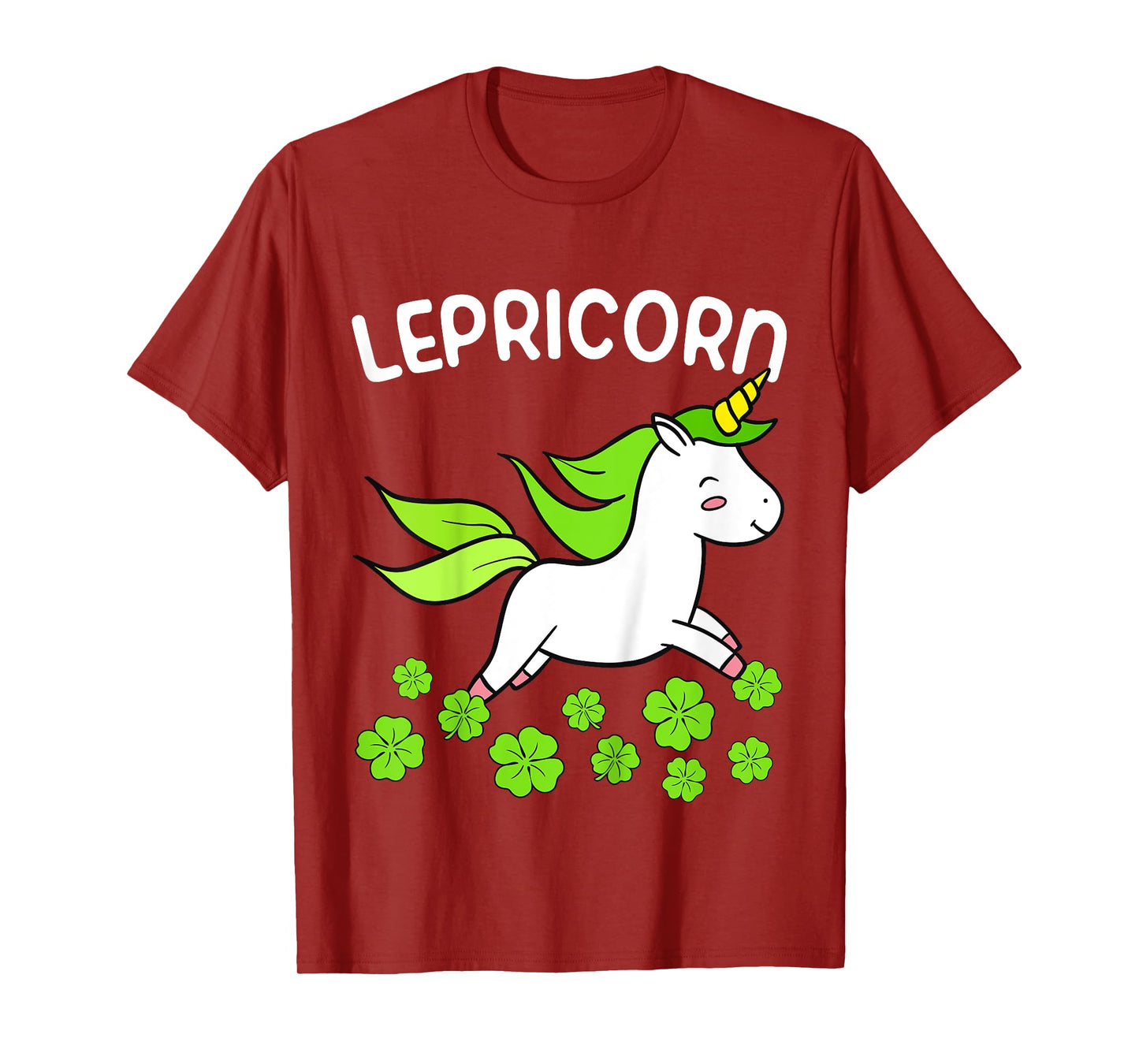 Kids Girls Happy St Patricks Day Unicorn Lepricorn Clover Toddler T-Shirt