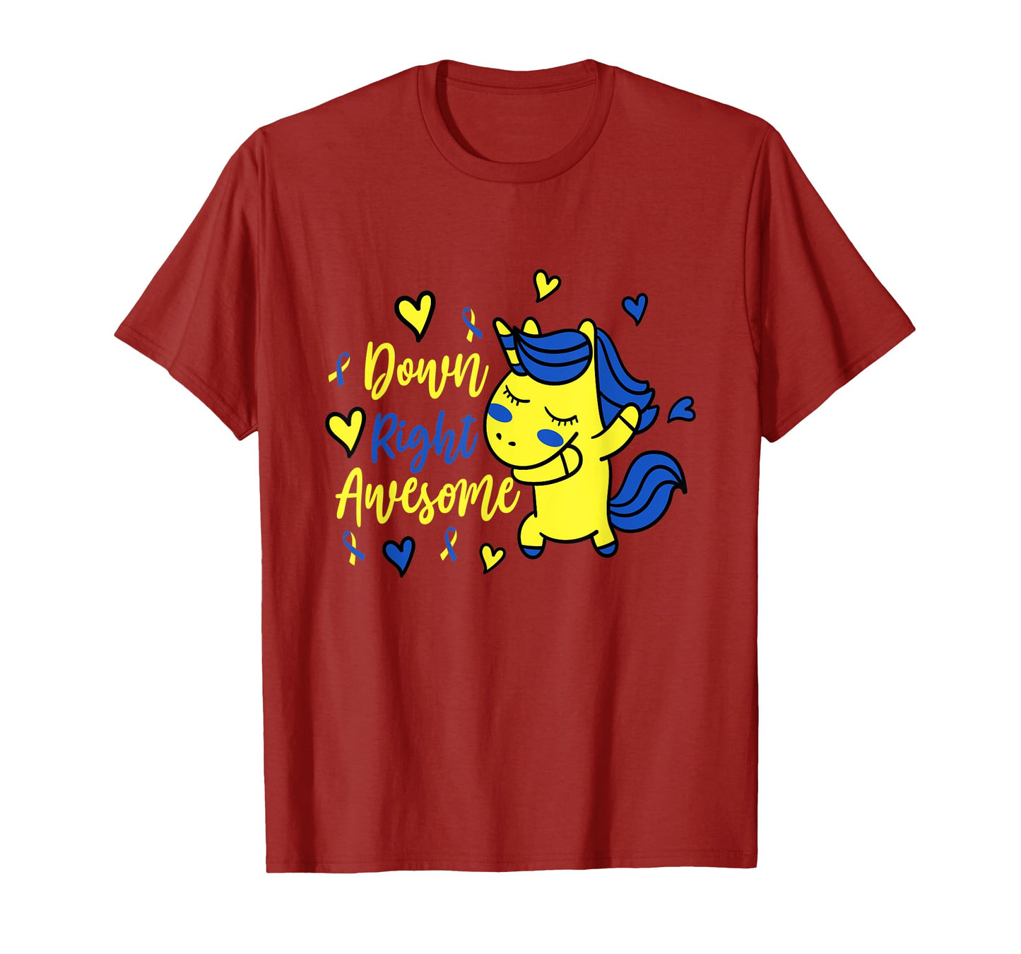 Down Right Awesome Unicorn Shirt Girls Down Syndrome Day T-Shirt