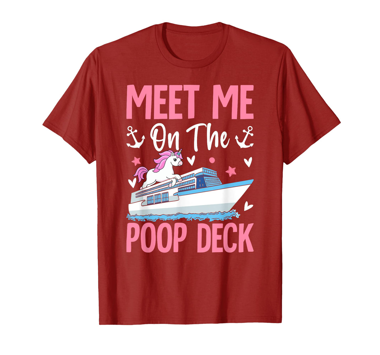 Funny Cruise Vacation Cruising Girl Meet Me On The Poop Deck T-Shirt