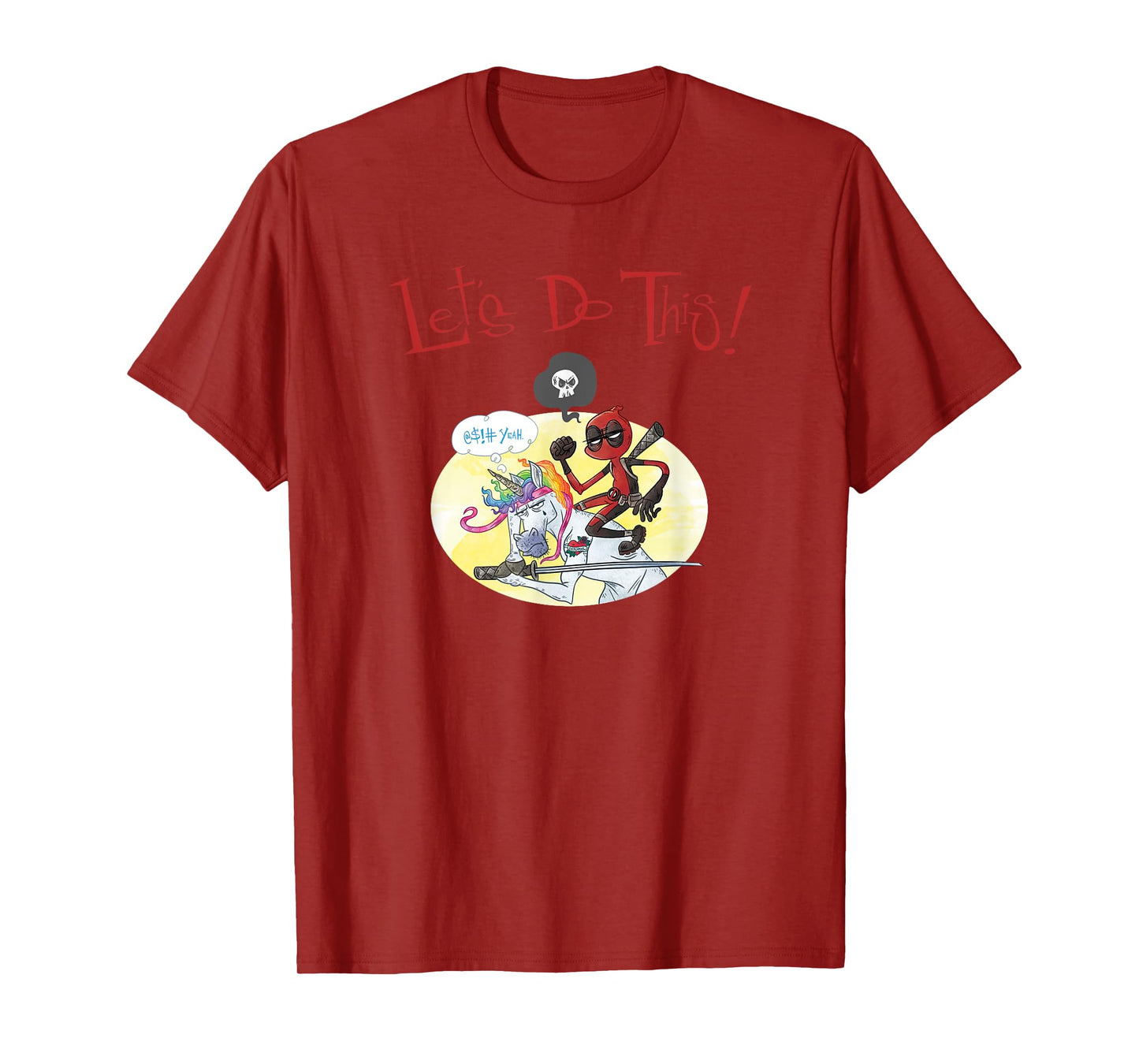 Marvel Deadpool Unicorn Let's Do This T-Shirt