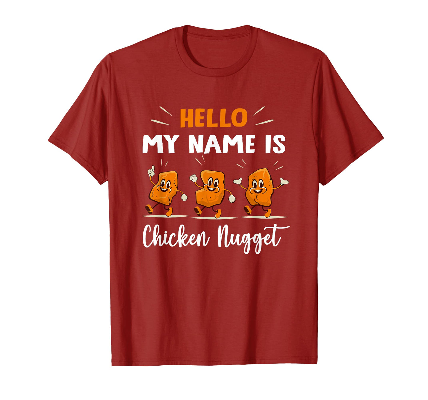 Hello My Name Is Chicken Nugget Halloween Costume Kids T-Shirt