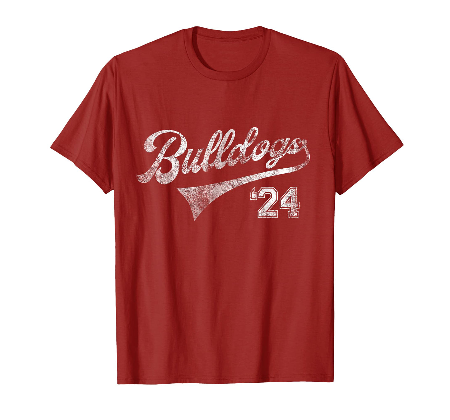 Bulldogs 2024 School Sports Fan Team Spirit Mascot Vintage T-Shirt