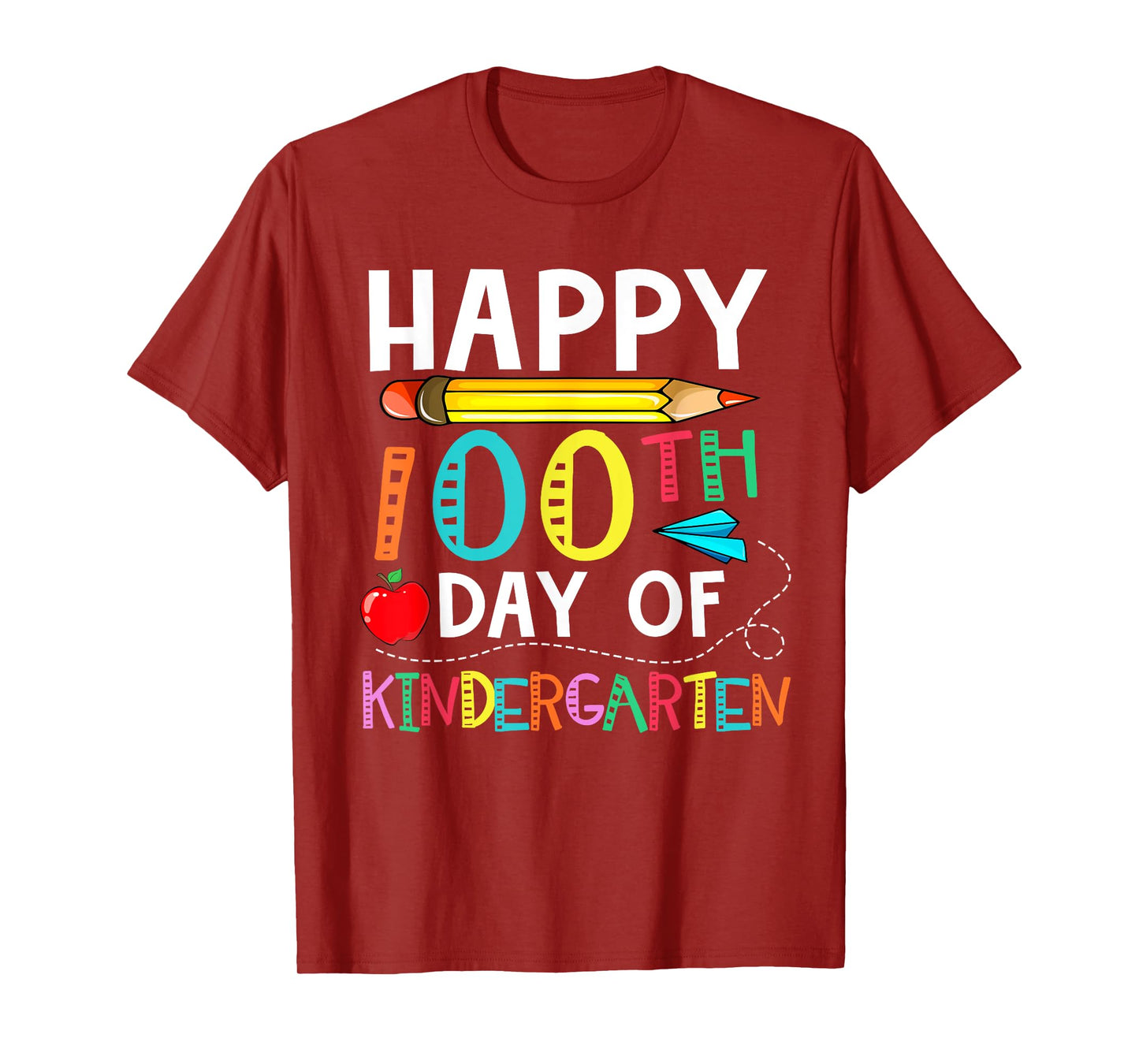 100 Days Of Kindergarten - Happy 100th Day Of School Gift T-Shirt
