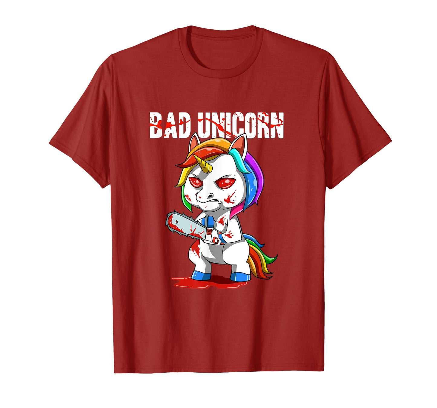 Sarcastic Bad Unicorn Chainsaw T-Shirt