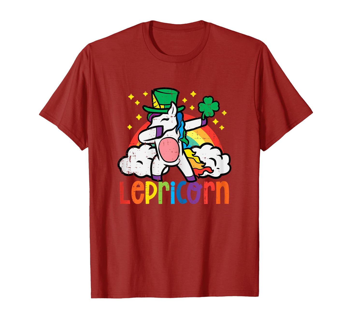 St Patricks Day Unicorn Dab Saint Pattys Lepricorn Girls Kid T-Shirt