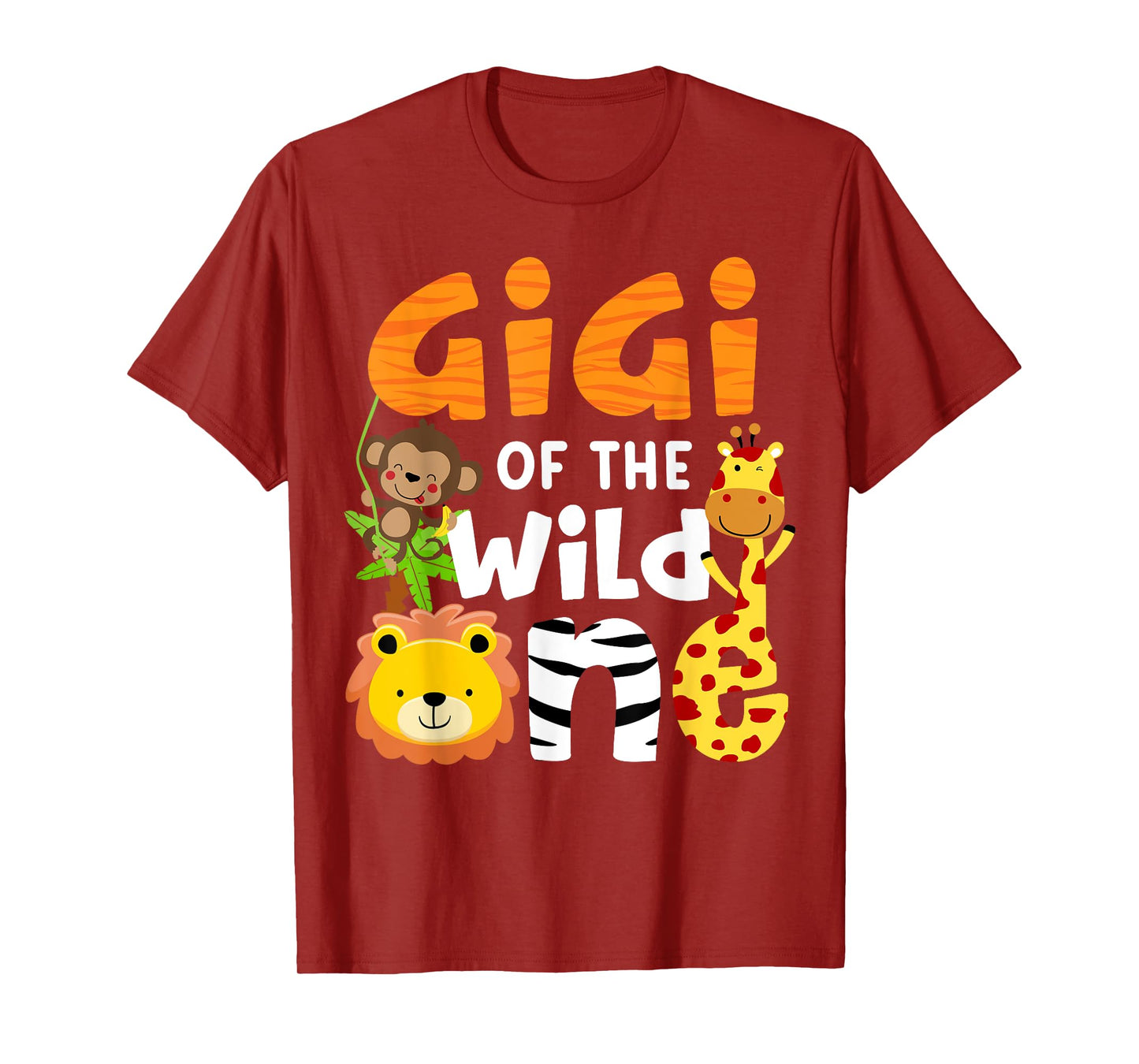 Gigi of the Wild One Zoo Theme Bday Safari Jungle Animals T-Shirt