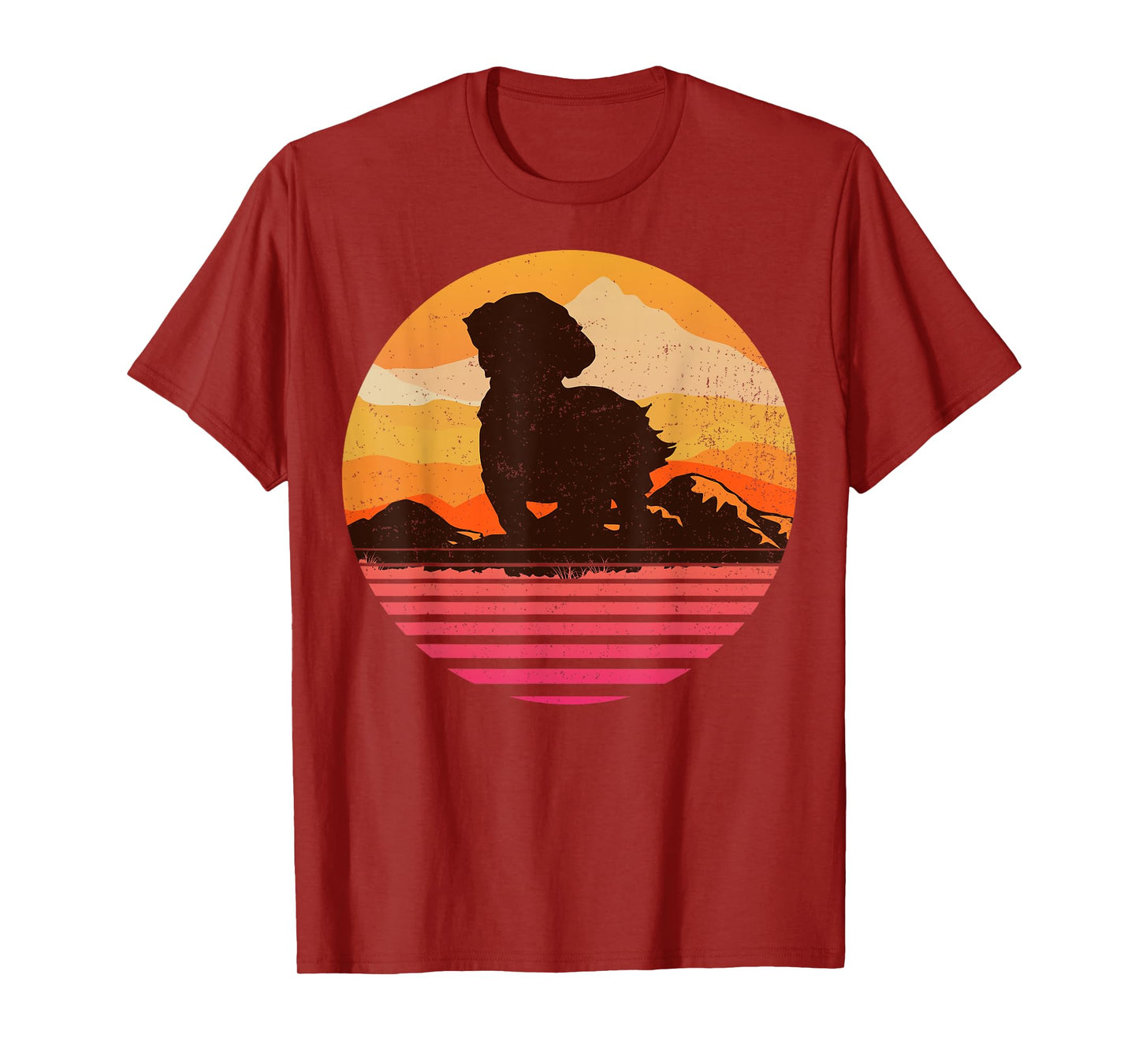 MAL-SHI With Sun Mountain Vintage Retro T-Shirt