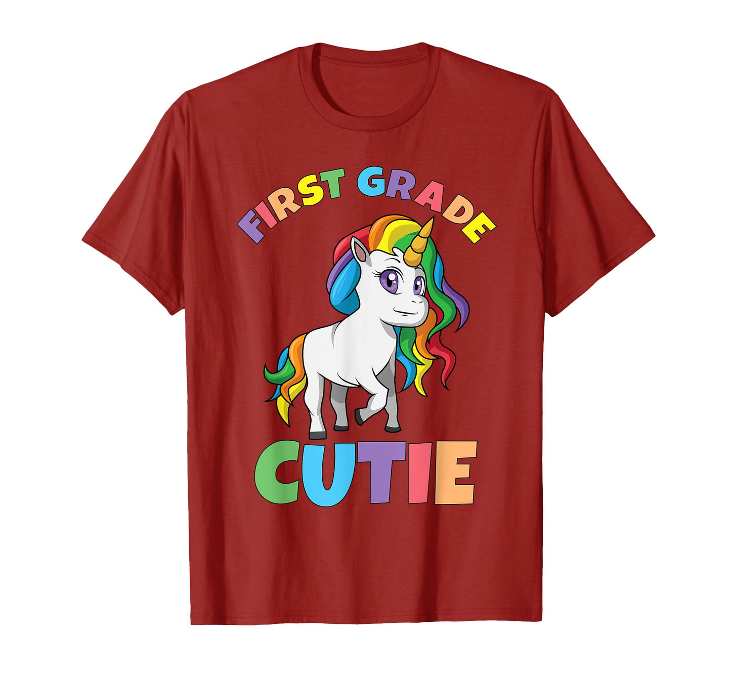 First Day of School 1st First Grade Cutie Girls Unicorn T-Shirt