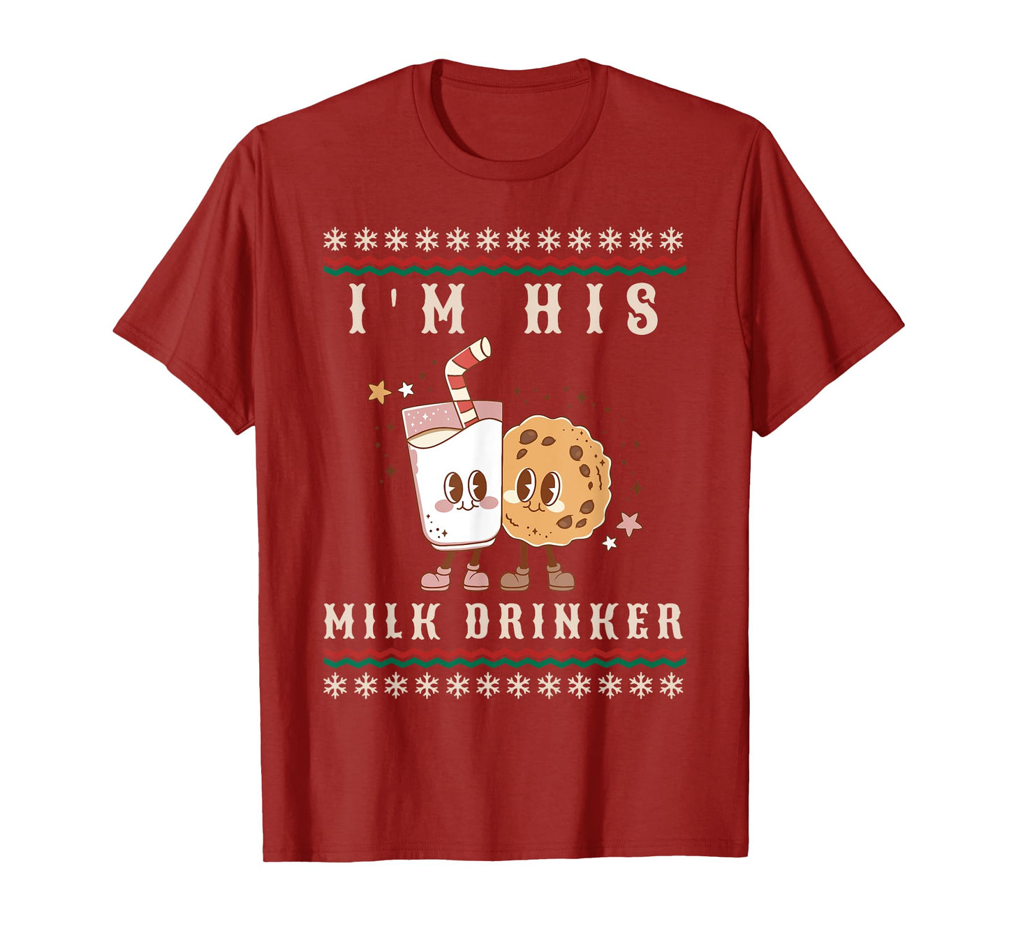 I'm Her Cookie Eater I'm His Milk Drinker Couples Christmas T-Shirt