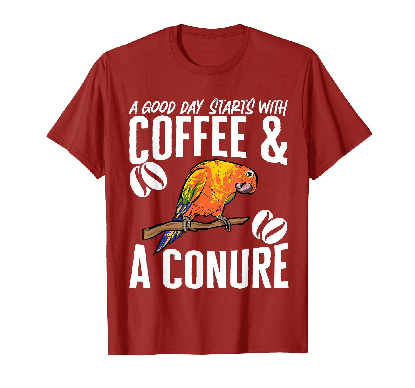 Sun Conure Coffee Parrot Bird Conure T-Shirt