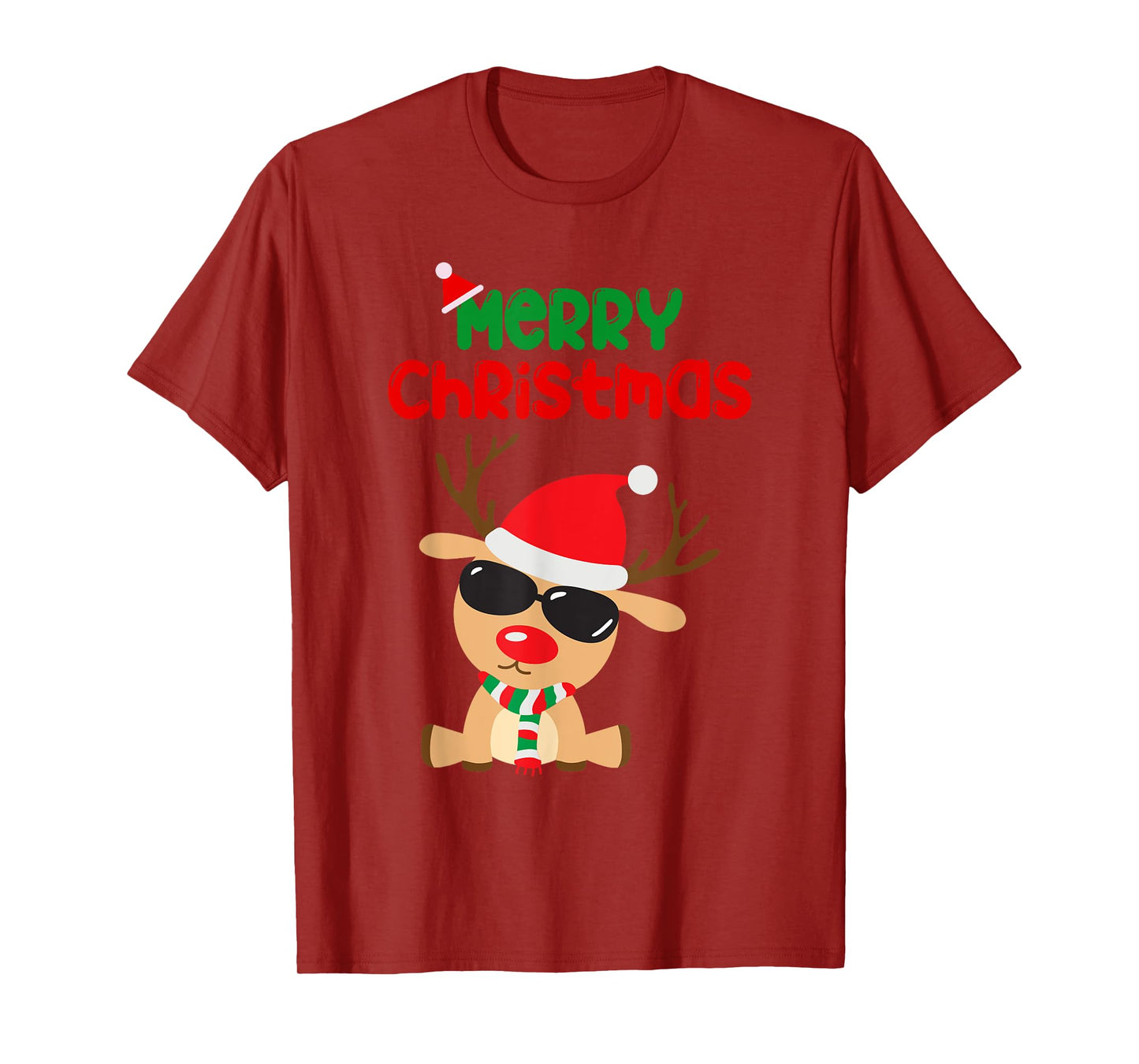 Merry Christmas Reindeer Xmas Family 2024 Men Women Tee T-Shirt