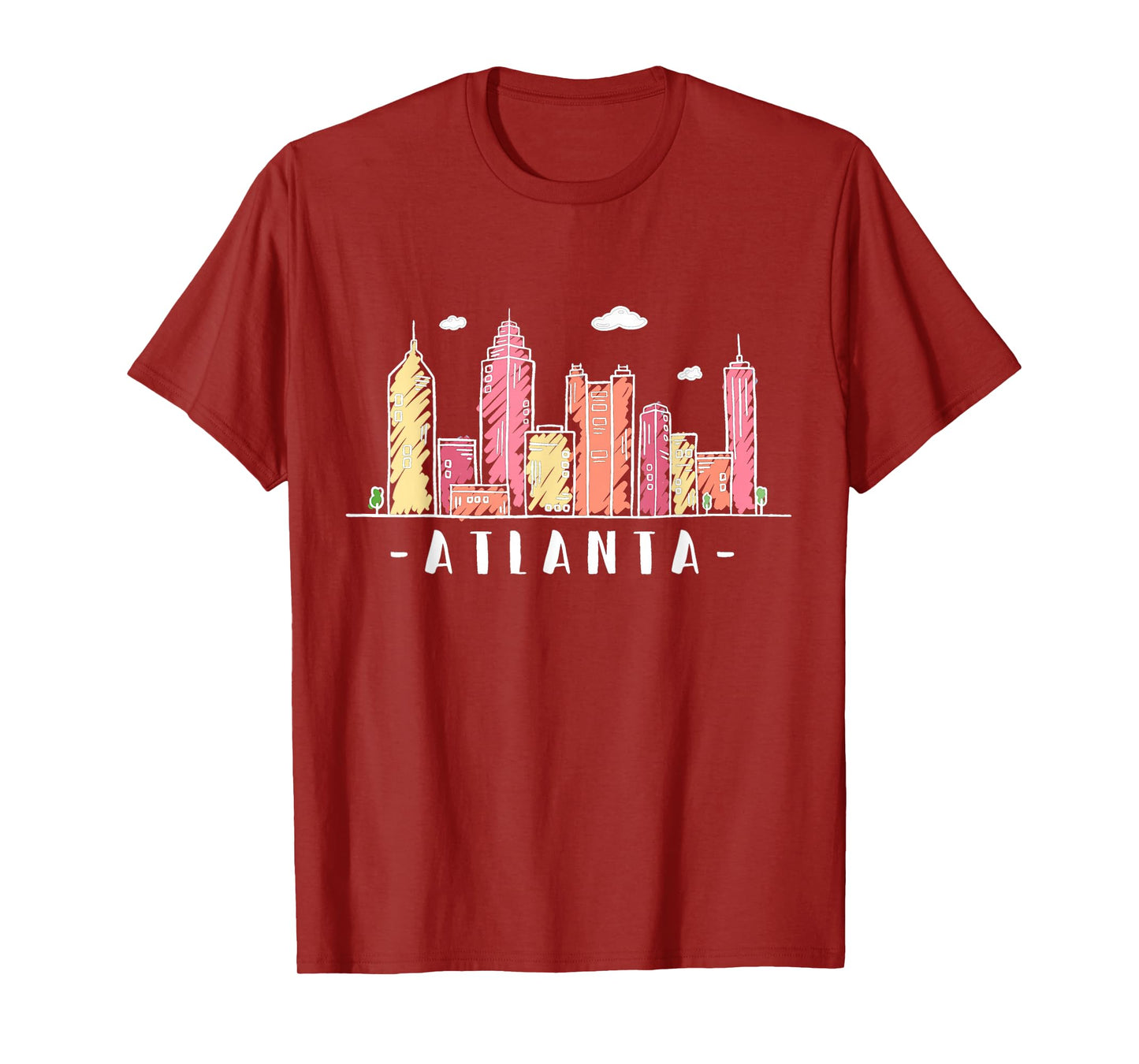 Atlanta Skyline Georgia Colourful City Souvenir Gift T-Shirt