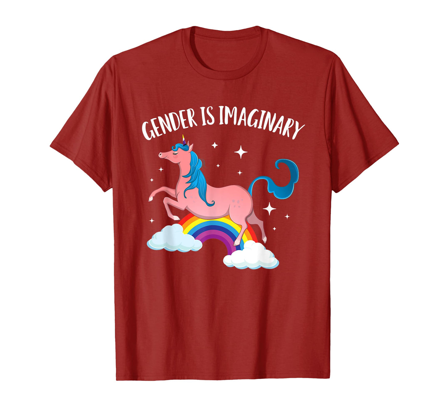 Gender Is Imaginary Non-Binary Unicorn Genderqueer T-Shirt