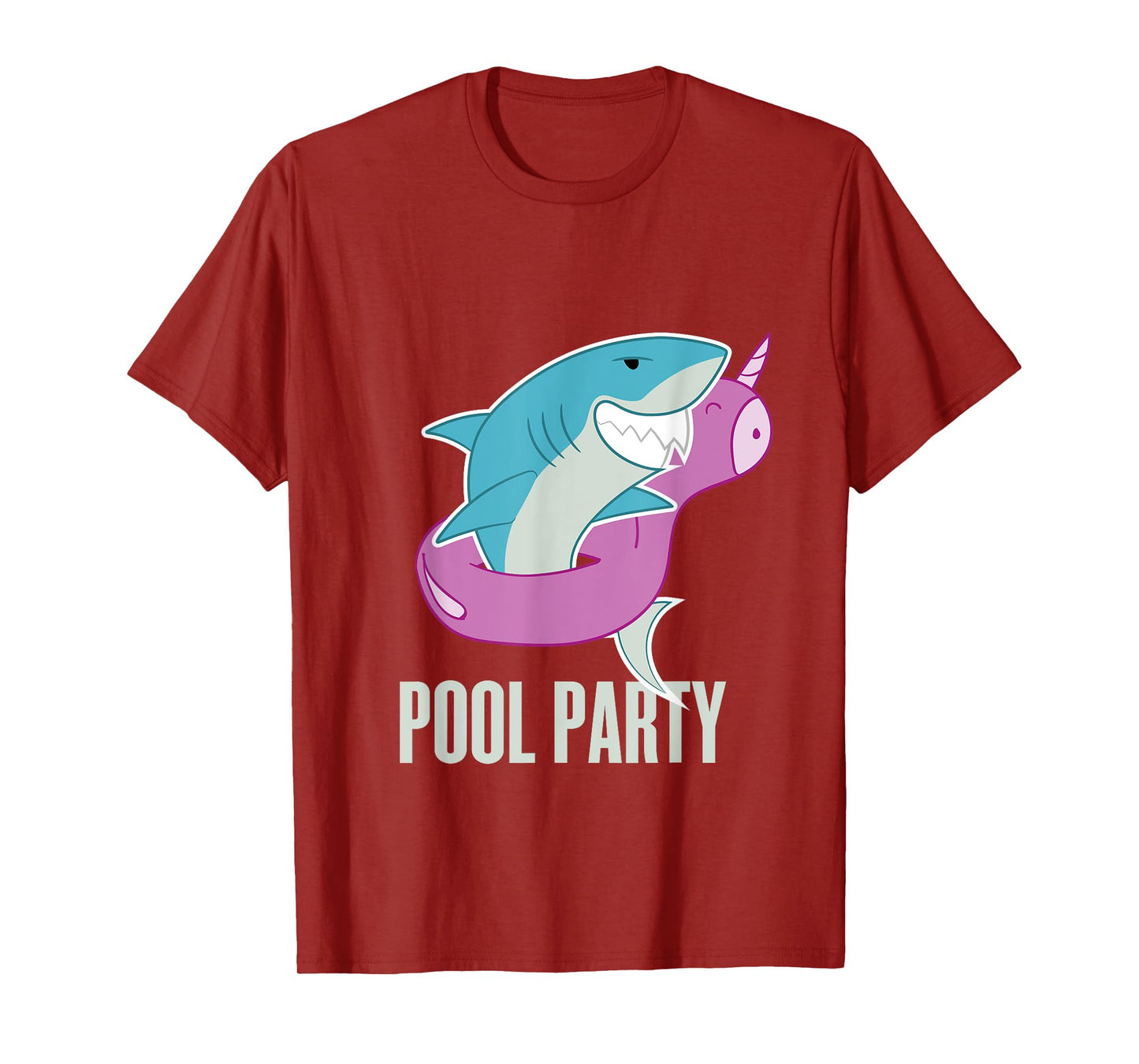 Pool Party Inflatable Unicorn Float Funny Shark Swim T Shirt T-Shirt